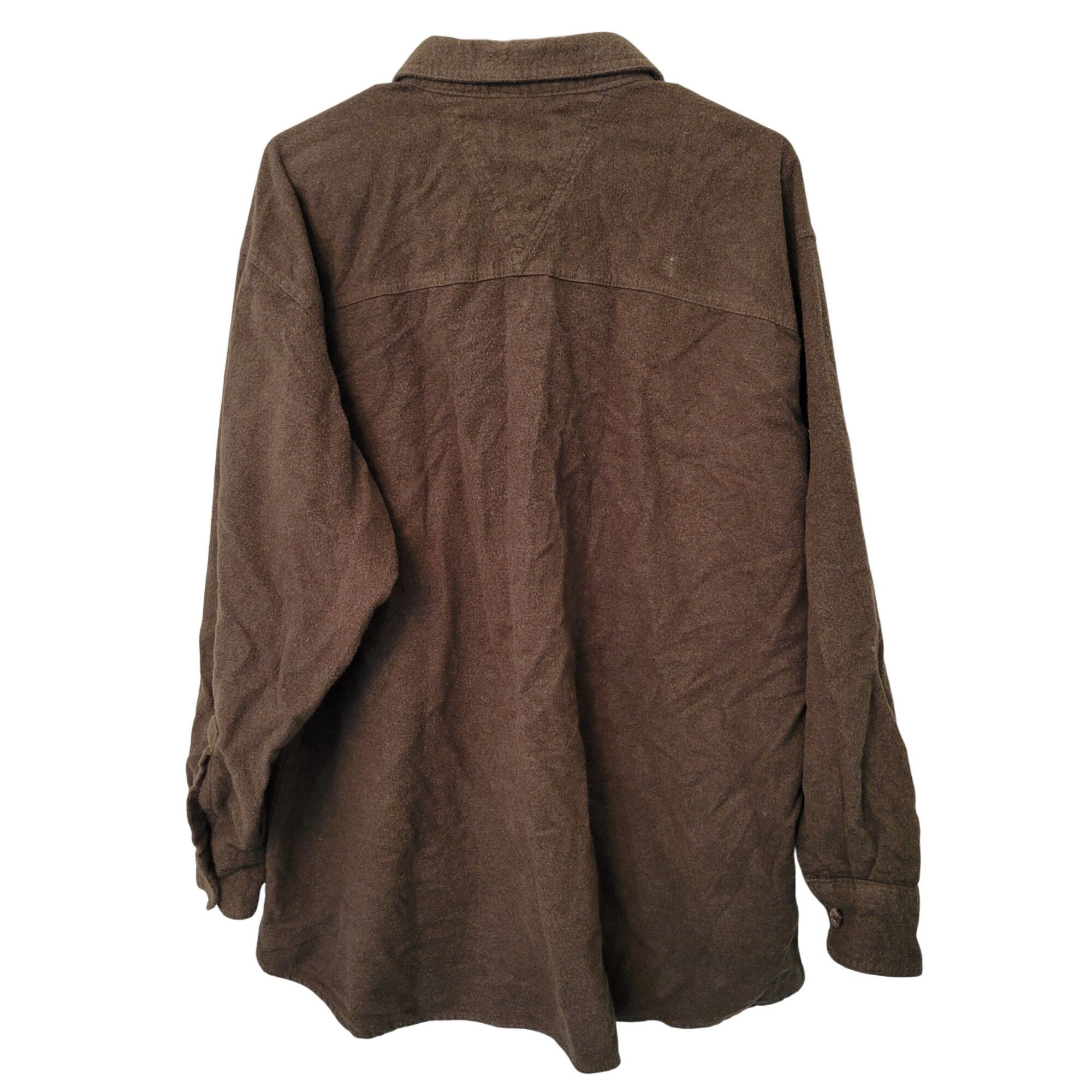 Vintage C.E. Schmidt 2X Workwear Shirt Olive Green Heavyweight Flann Size US XXL / EU 58 / 5 - 3 Thumbnail