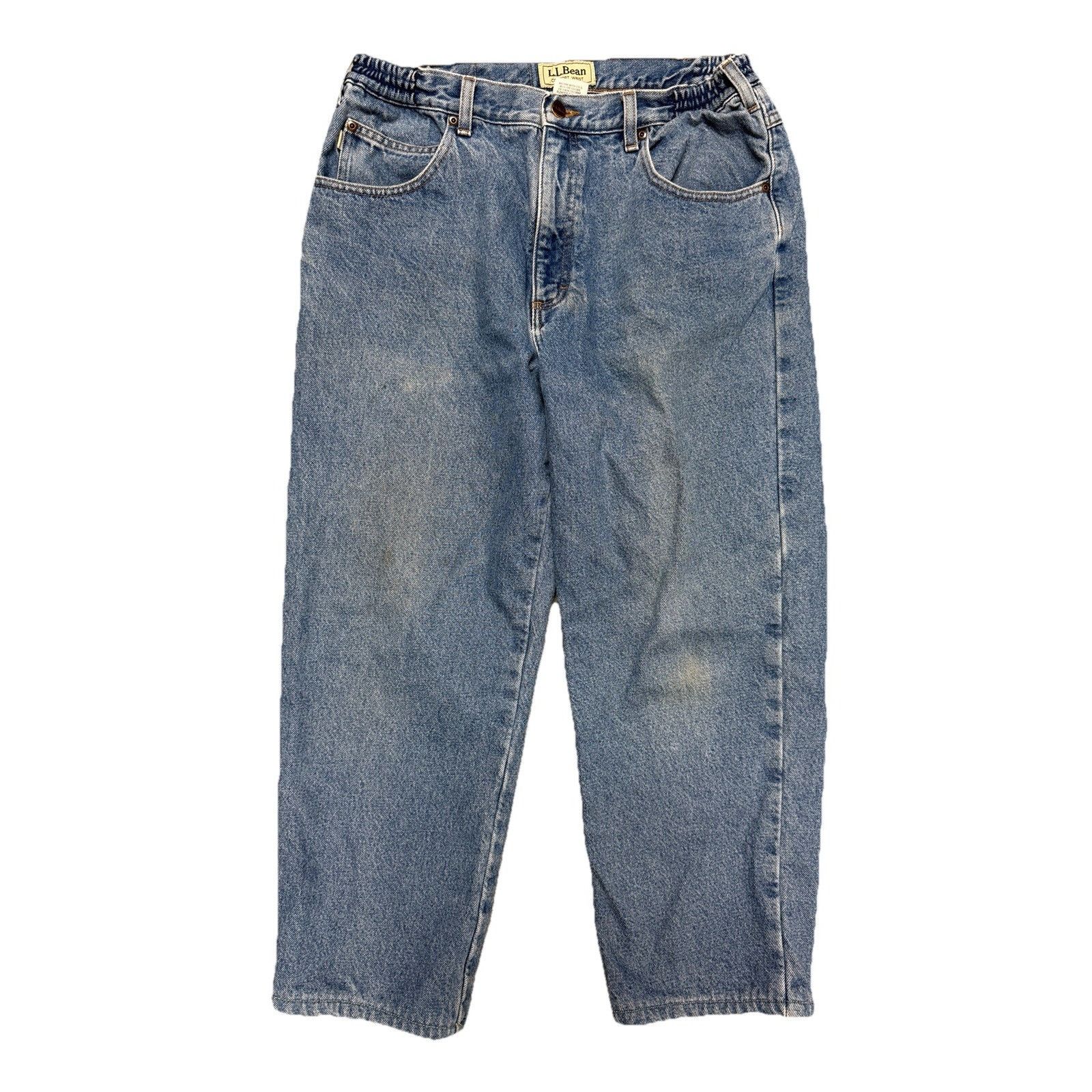 L.L. Bean LL Bean Flannel Lined Jeans Mens Size 35 (31x25) Blue Comfor Size US 35 - 1 Thumbnail