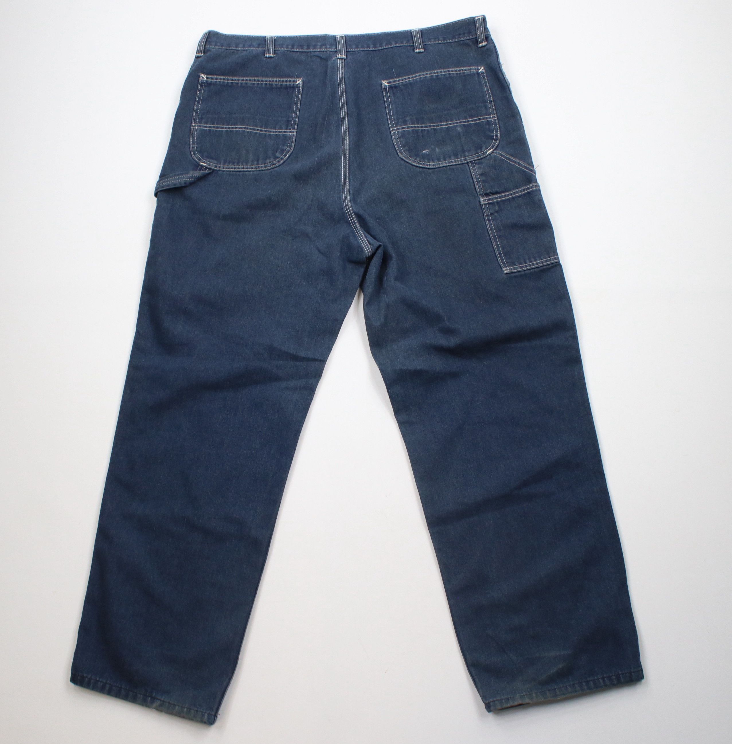 Vintage Vintage 90s Streetwear Wide Leg Dungaree Denim Jeans Blue Size US 40 / EU 56 - 10 Thumbnail