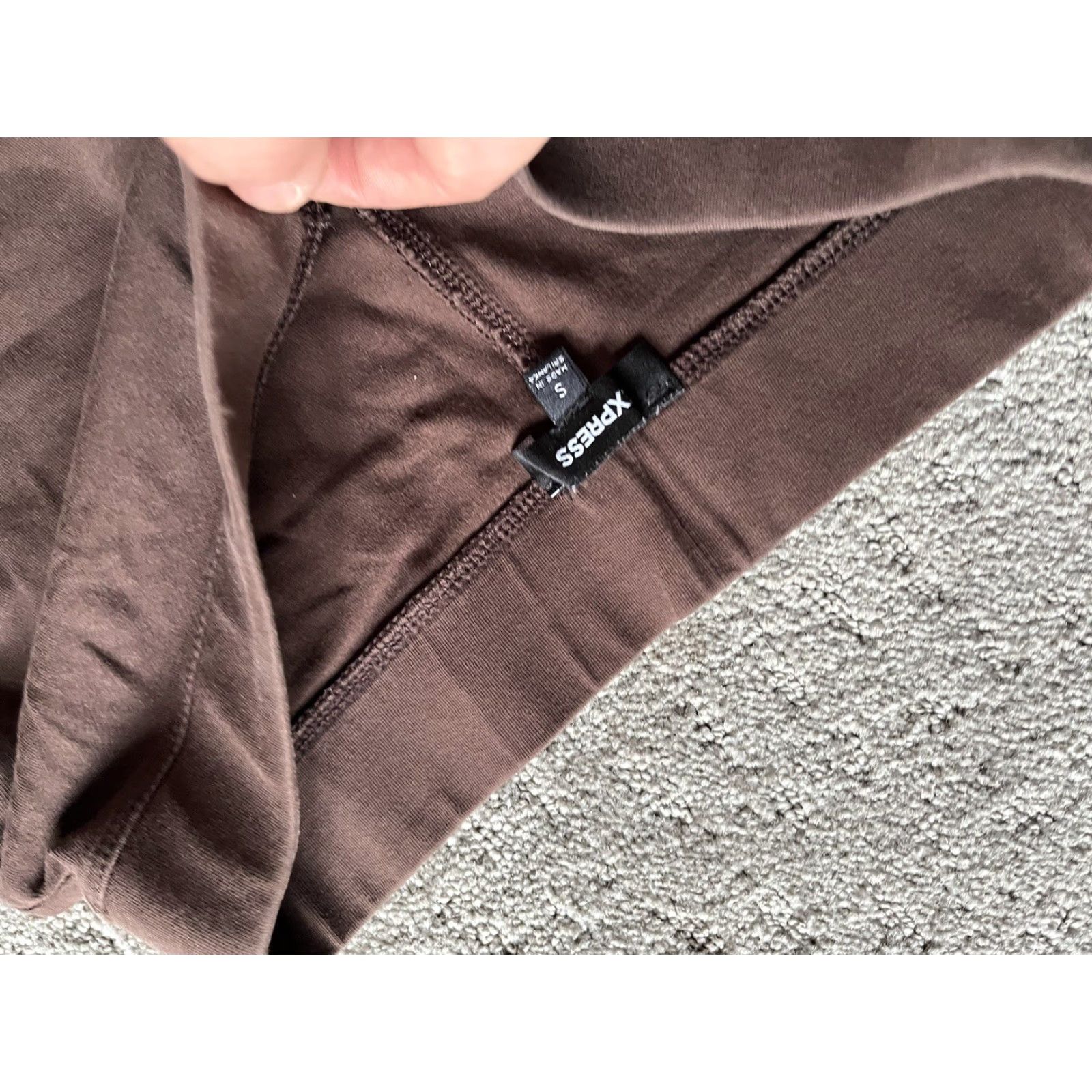 Express Express Women’s Leggings Small Mid Rise Brown Stretch Ankle Workout Pants Solid Size 28" / US 6 / IT 42 - 5 Thumbnail