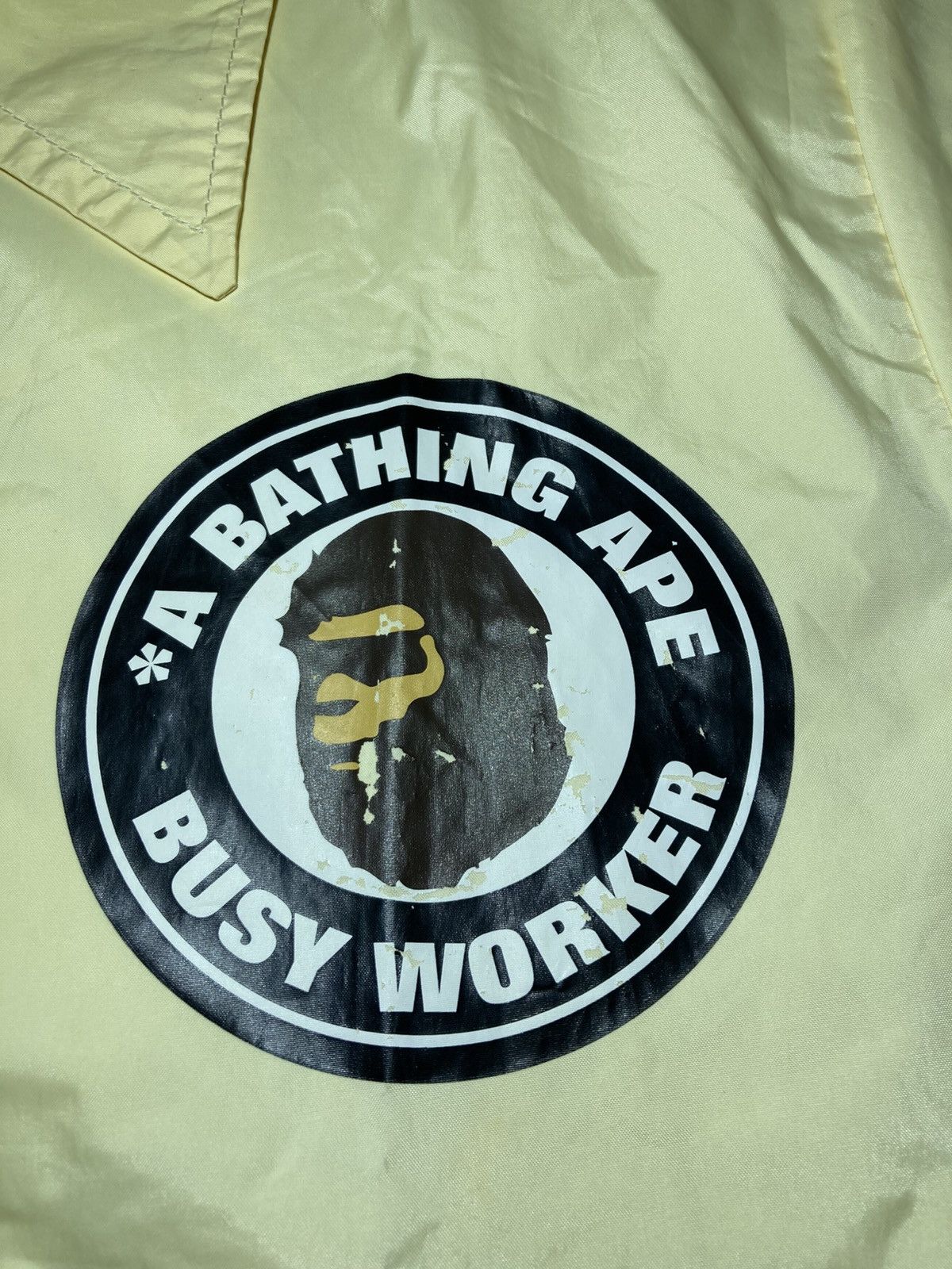Bape 2002 Bape Coaches Jacket Rain Yellow Ape Busy Worker Size US S / EU 44-46 / 1 - 4 Thumbnail