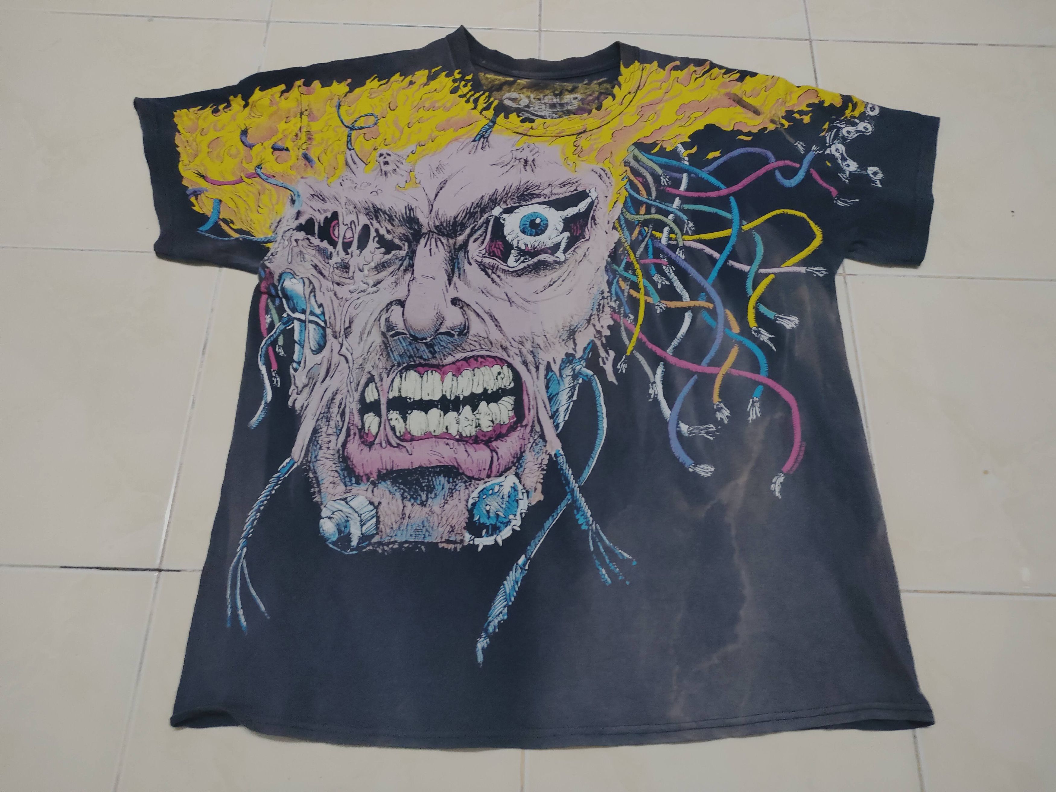Liquid Blue × Vintage Liquid Blue Nice Faded Marvel AOP Tee Size US L / EU 52-54 / 3 - 1 Thumbnail