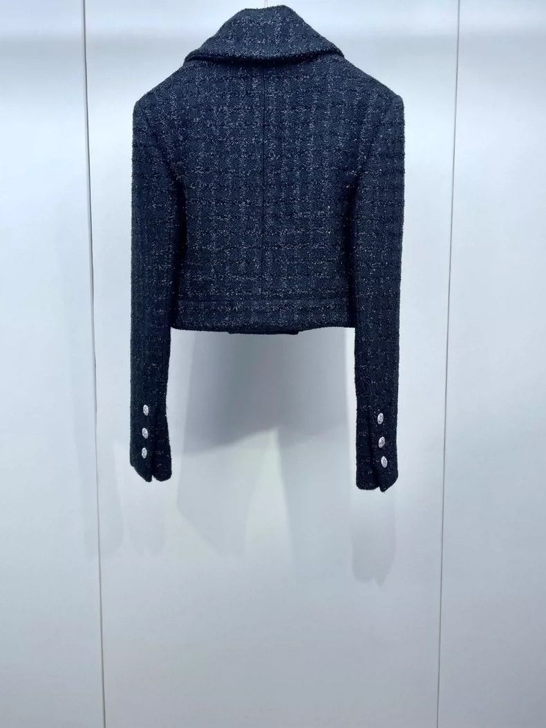 Chanel Chanel 21K black fine tweed braided short jacket 2504-Nexta Size XS / US 0-2 / IT 36-38 - 2 Thumbnail