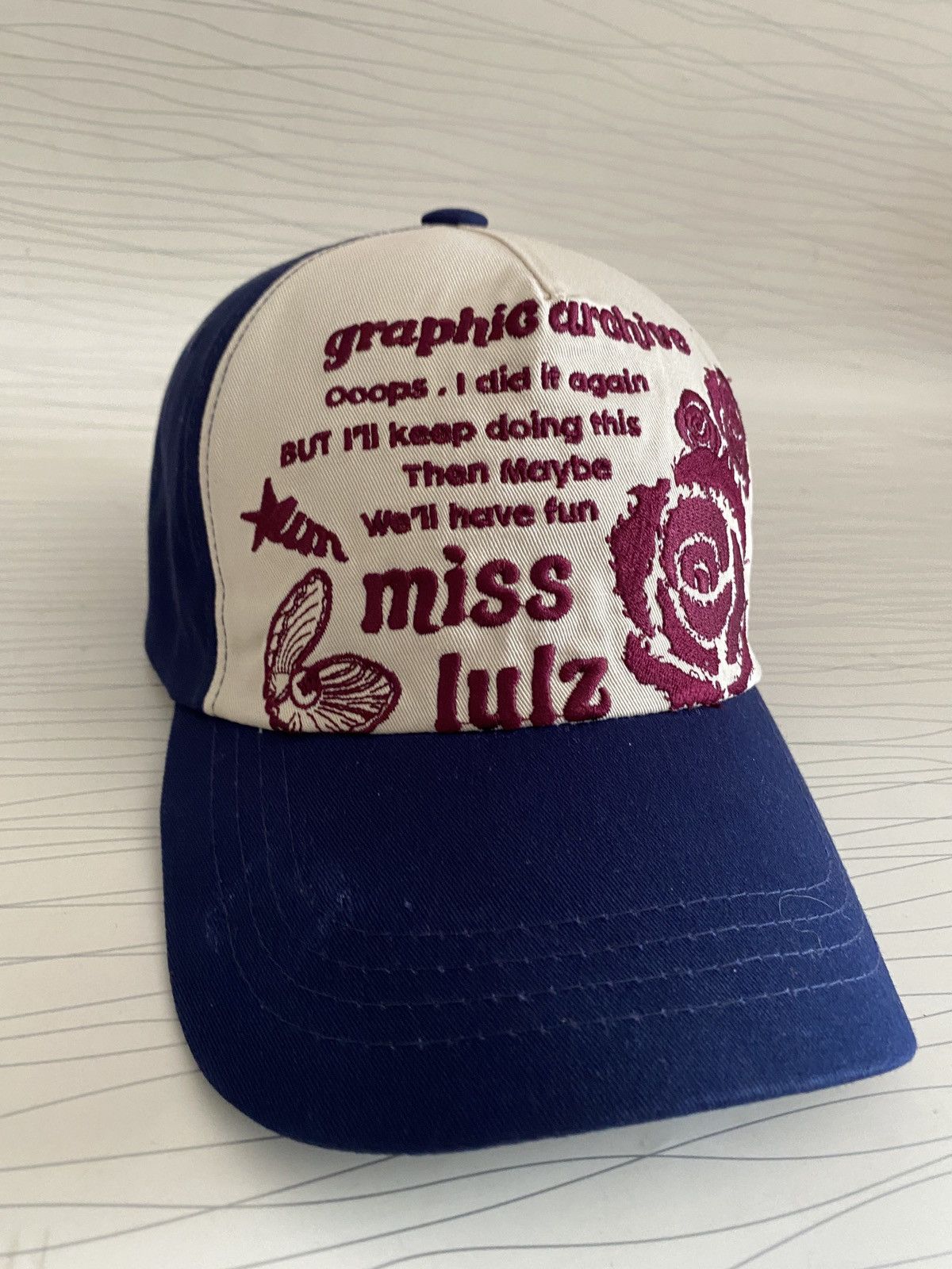 If Six Was Nine y2k Graphic Archive Misslulz Poem Strap Cap Size ONE SIZE - 4 Thumbnail