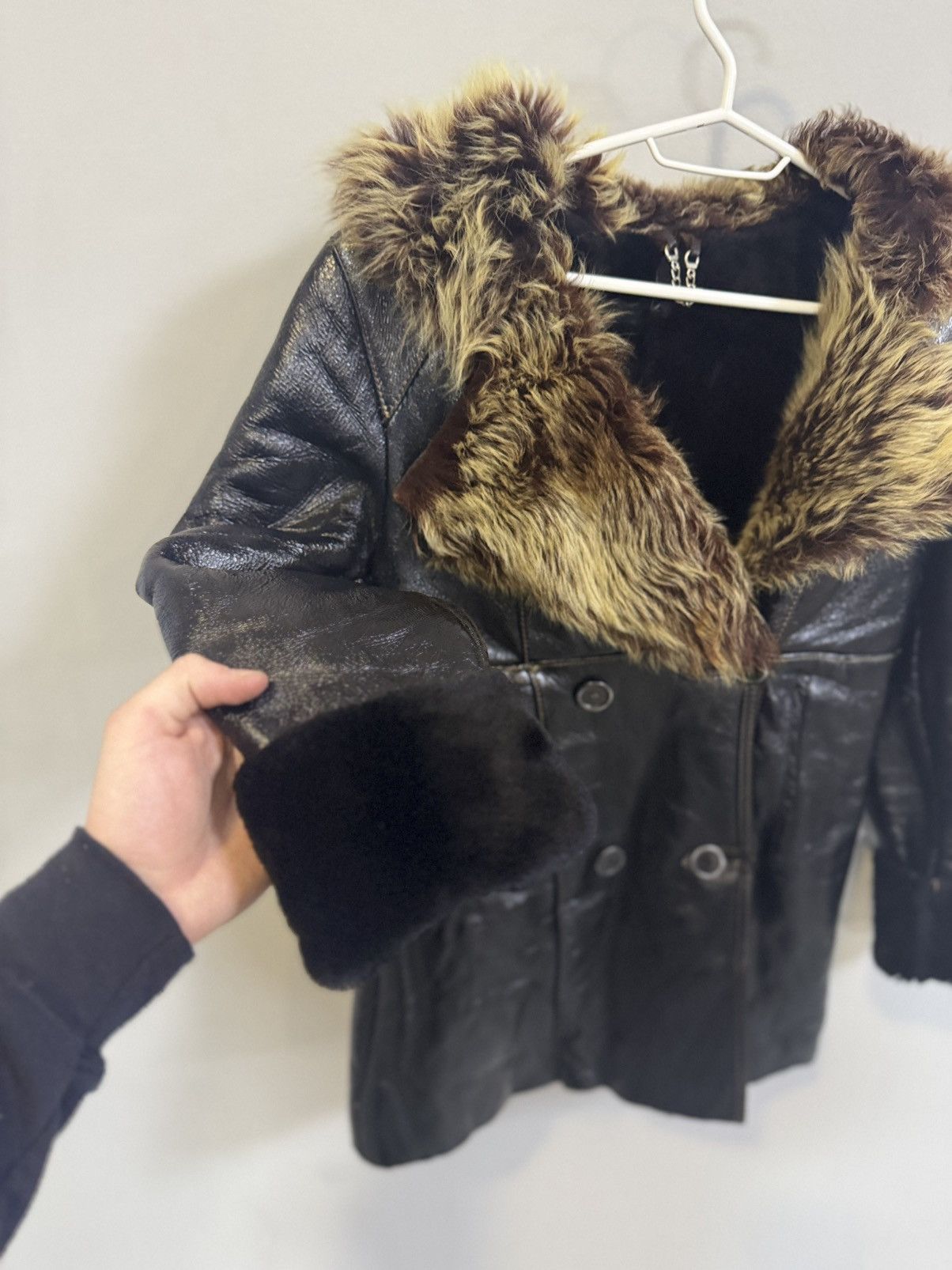 If Six Was Nine × Japanese Brand Y2K Jacket Eco Faux Leather Fur lgb Size S / US 4 / IT 40 - 3 Thumbnail