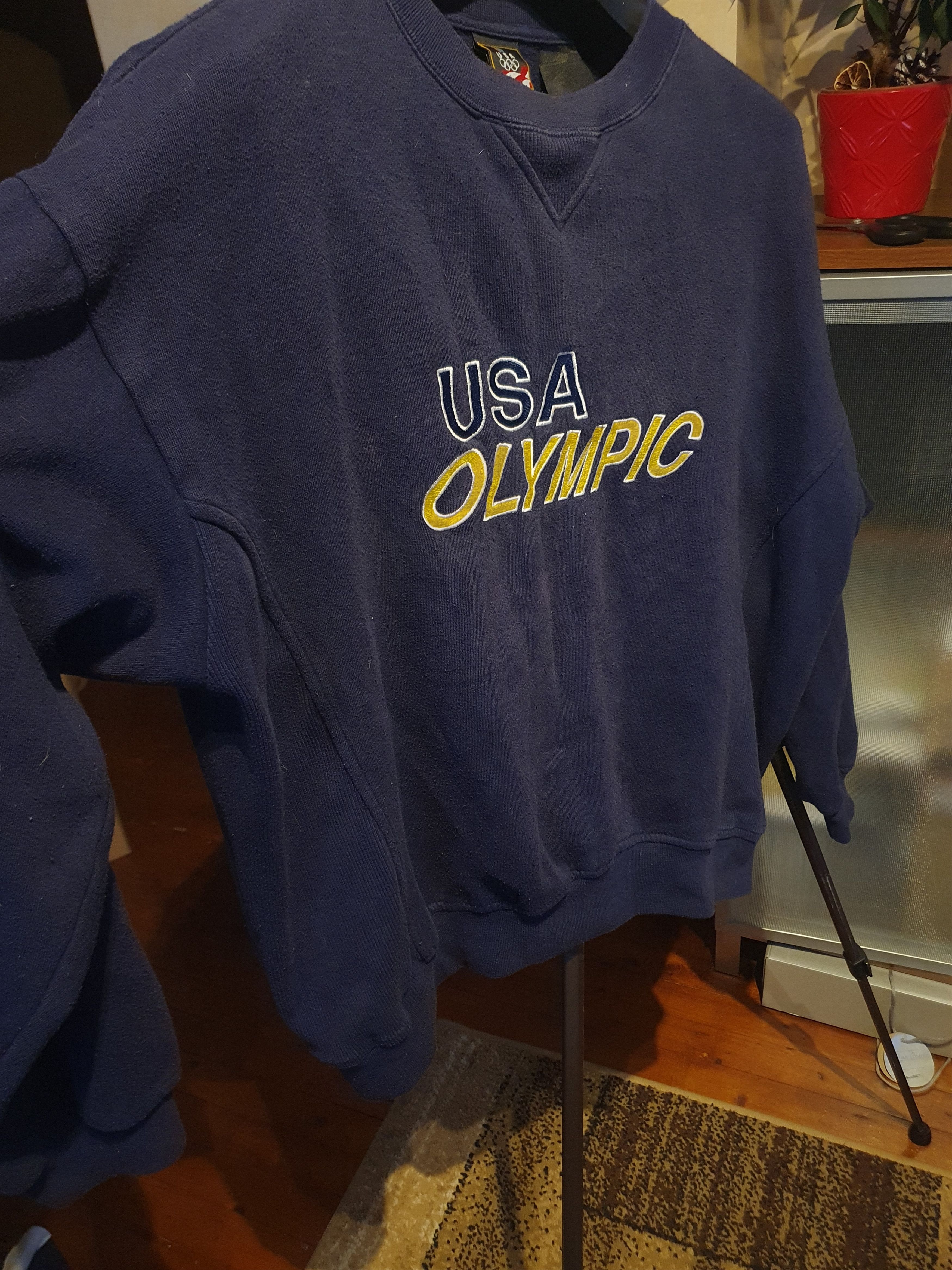 JCPenney × Vintage JCPenney USA Olympic Embroidered Spell Out Vtg Sweatshirt Size US L / EU 52-54 / 3 - 8 Thumbnail