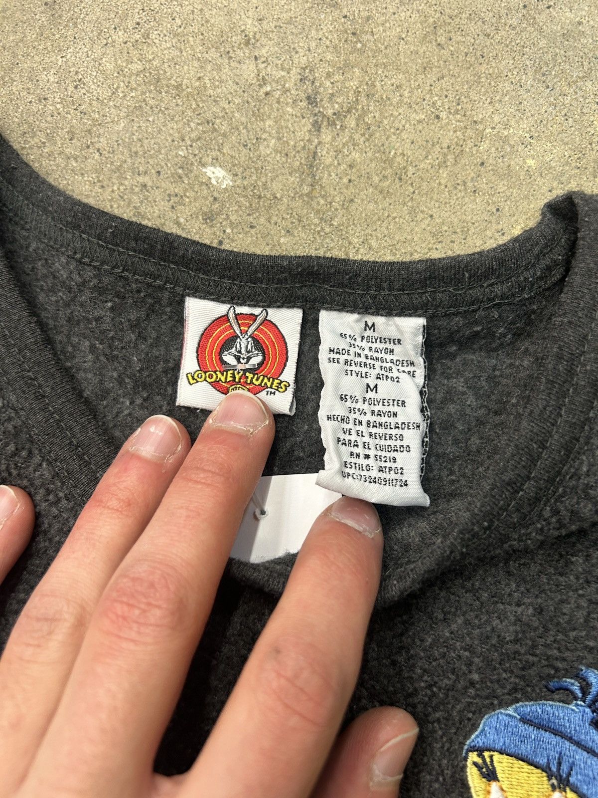 Vintage × Warner Bros 90s Vintage Looney Tunes Tweety Bird Fleece Medium Size US M / EU 48-50 / 2 - 3 Thumbnail
