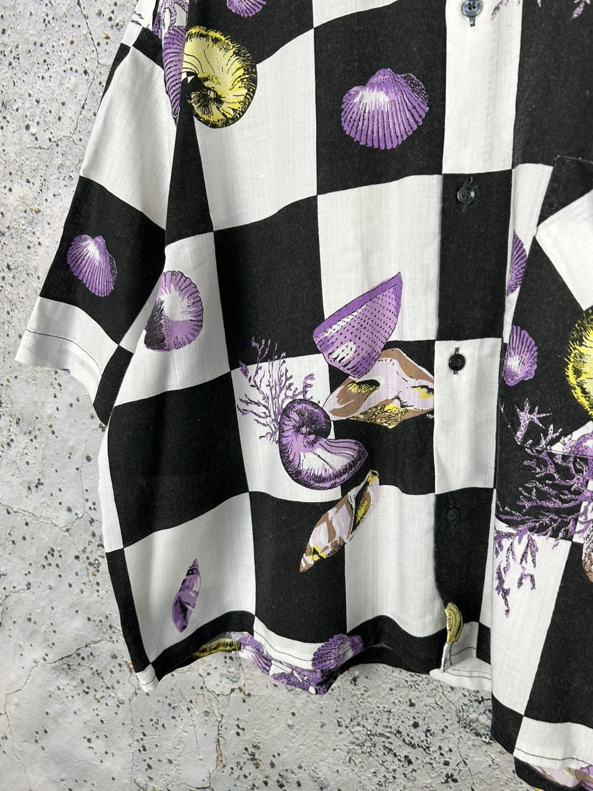 Vintage Vintage Cropped Checkered Shirt Summer Avant Garde Boxy Size US L / EU 52-54 / 3 - 4 Thumbnail
