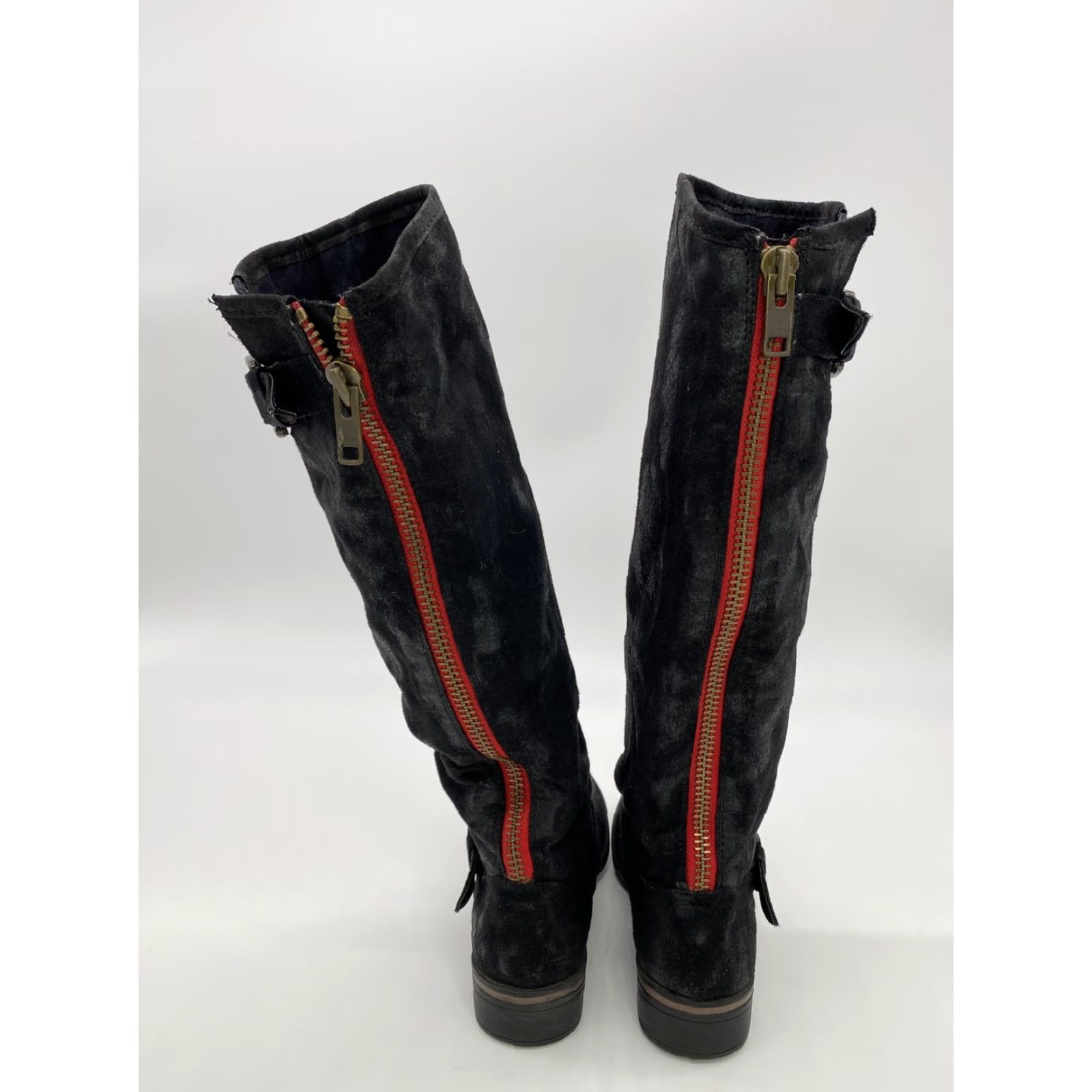 Steve Madden STEVE MADDEN WOMENS RIDING BOOTS BLACK LEATHER SZ 7 KNEE-HIGH BUCKLE Size US 7 / IT 37 - 4 Thumbnail
