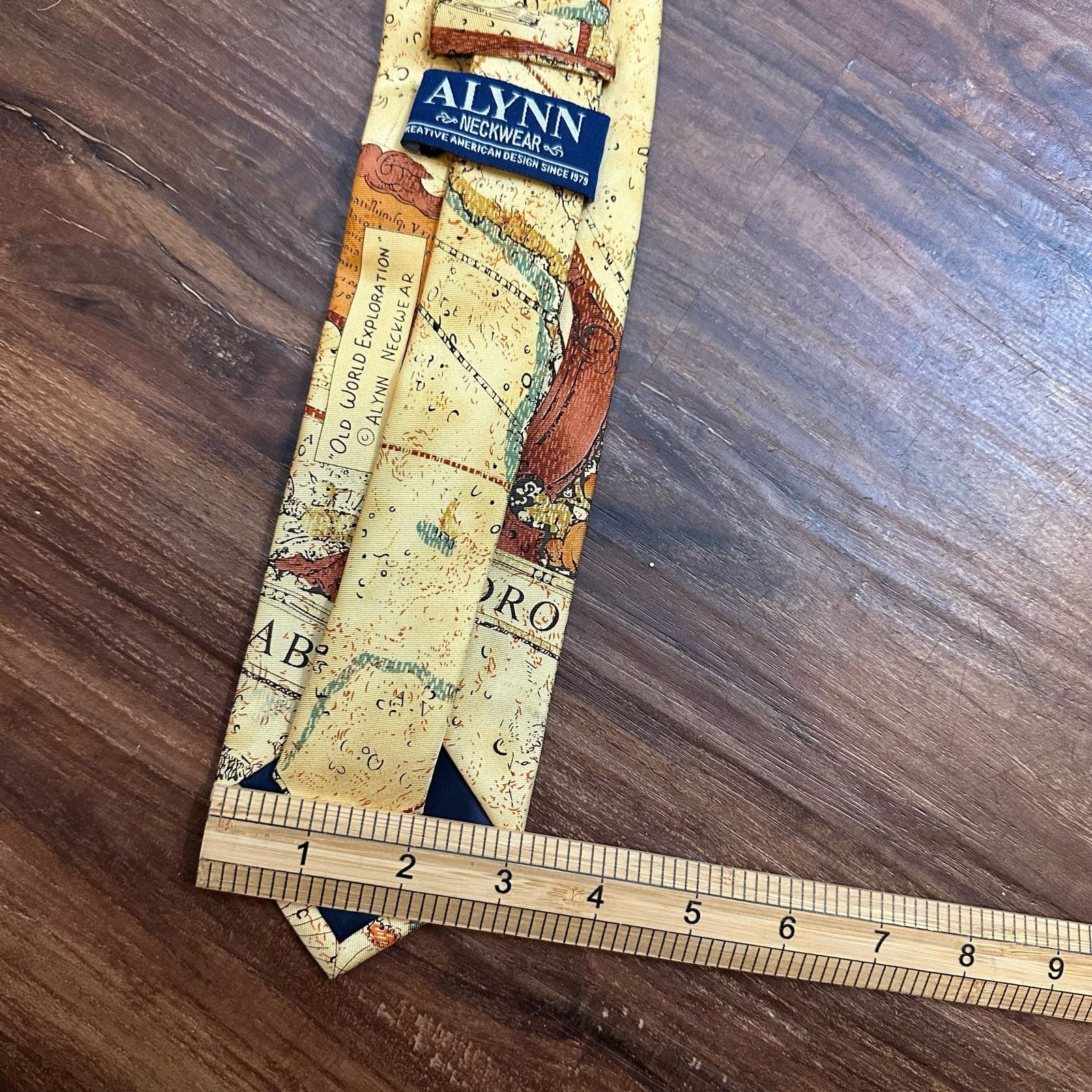 Other Old World Exploration Silk Necktie Tie Yellow Map Vintage Size ONE SIZE - 6 Thumbnail