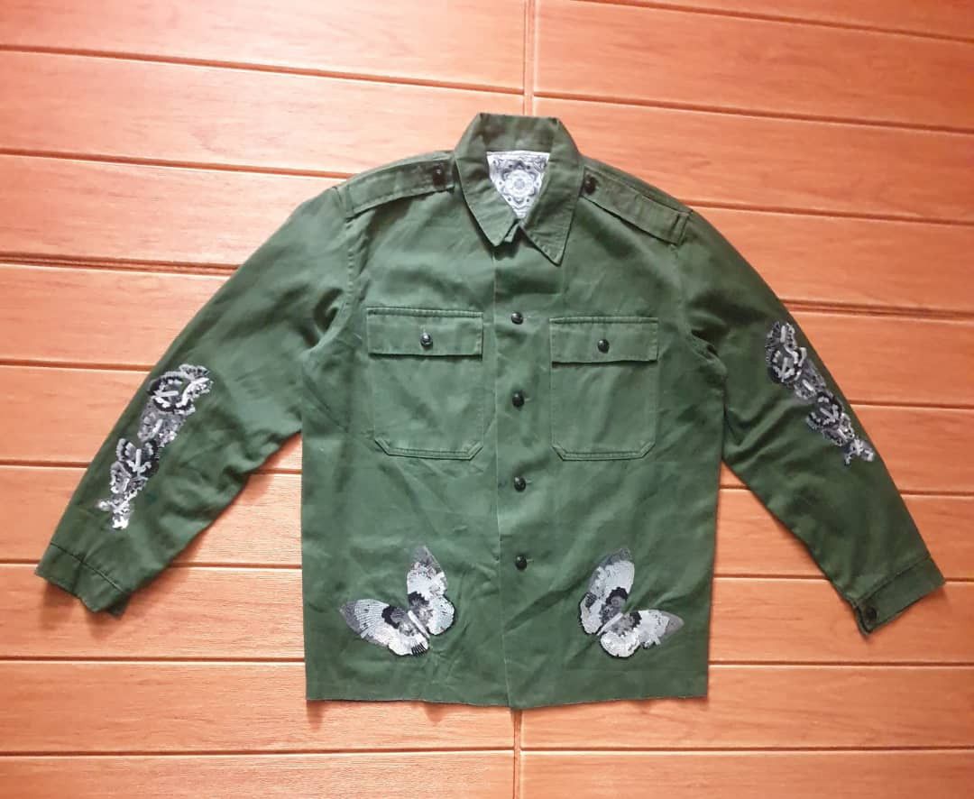 Japanese Brand 💥Peacock Blue handmade Butterfly Made in ITALY shirt Size L / US 10 / IT 46 - 5 Thumbnail