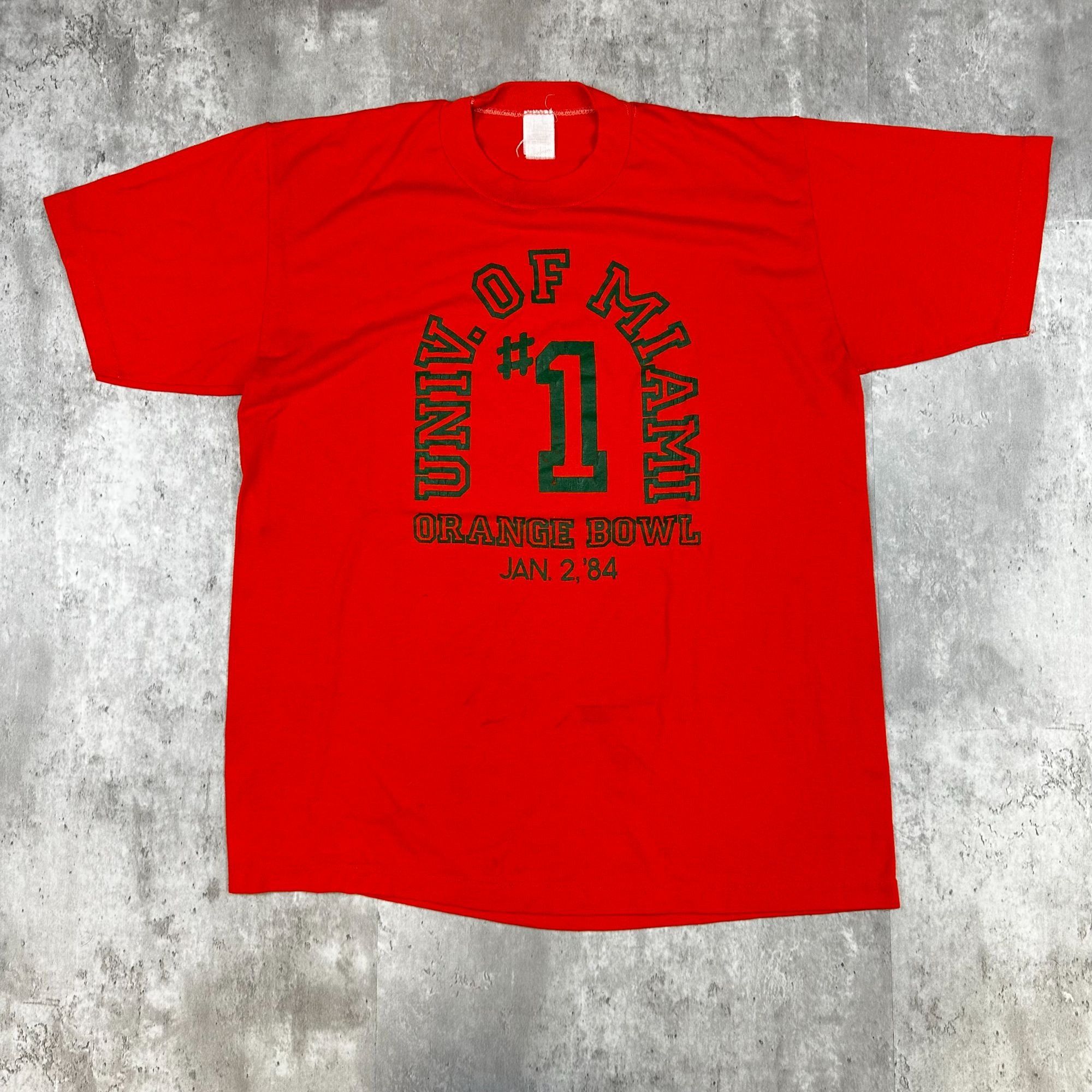 Vintage 80's Orange University of Miami Tee (M) Size US M / EU 48-50 / 2 - 1 Thumbnail