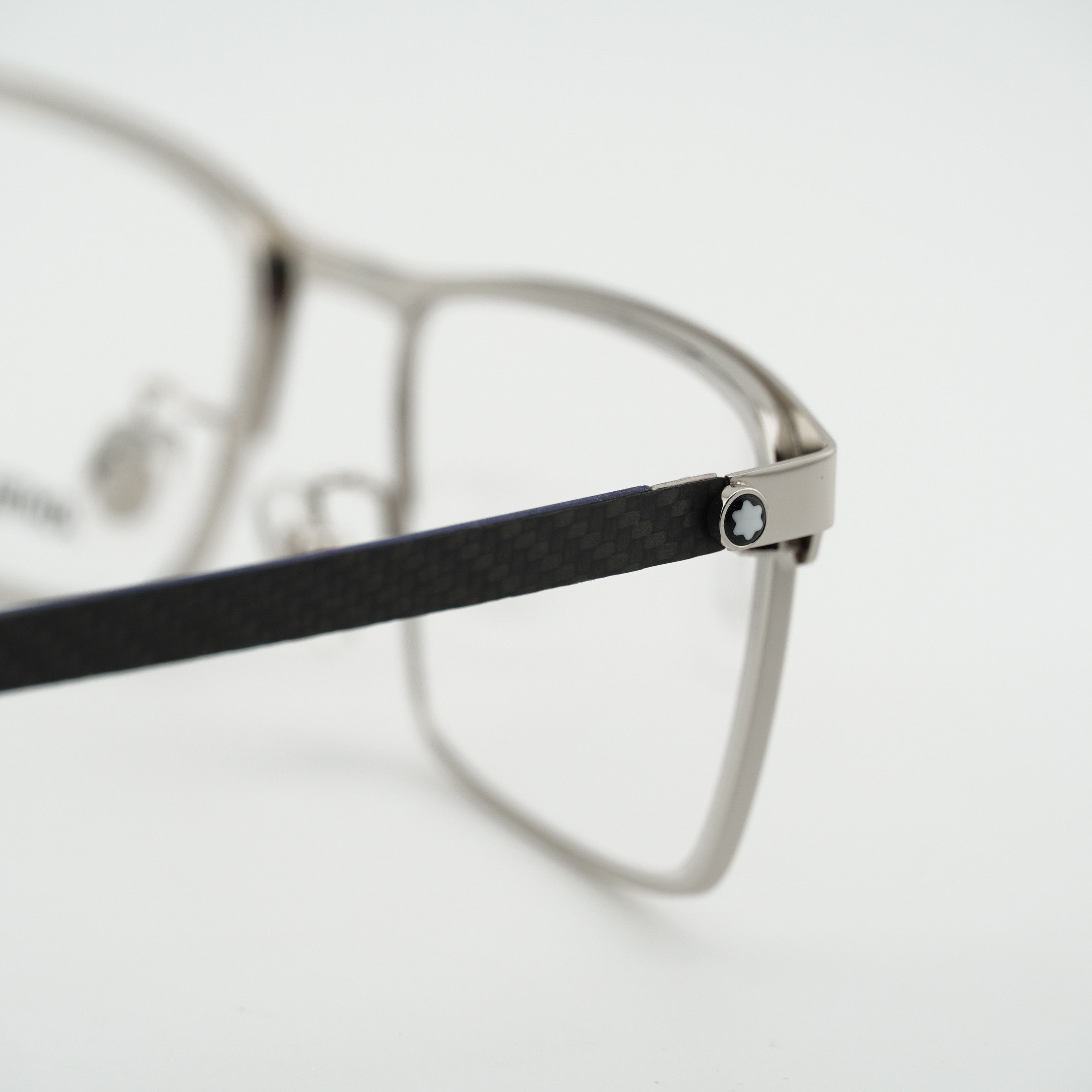 Montblanc Montblanc MB0187O 002 Eyeglasses Silver 54mm Rectangle Frame Size ONE SIZE - 5 Thumbnail