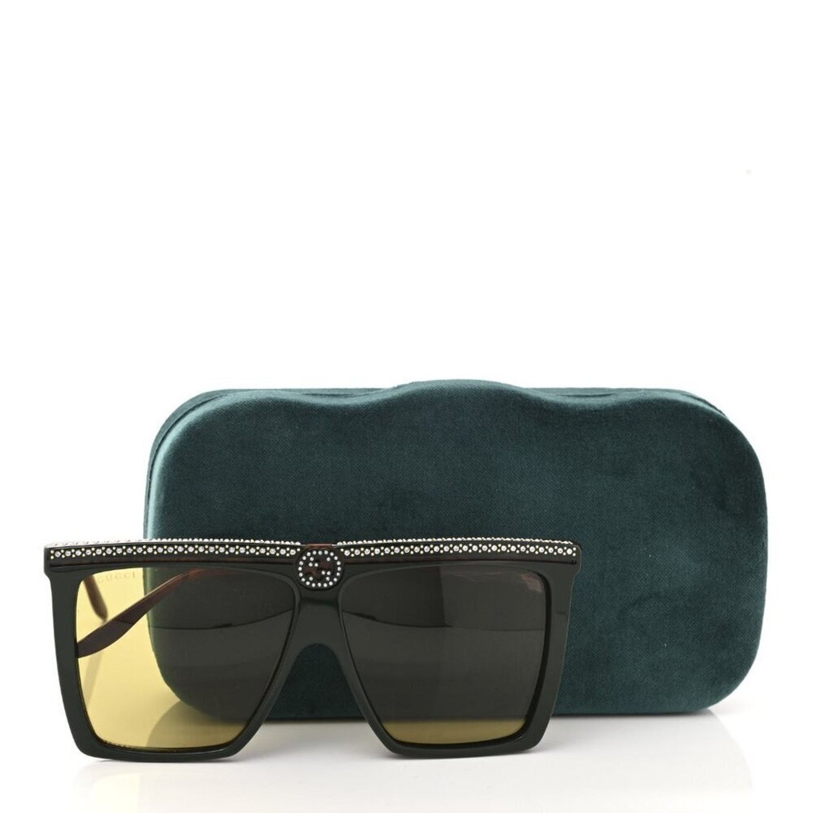 Gucci NWT GUCCI GG0733S - 005 Crystal Flat Top(GG0733S-005-62) Size ONE SIZE - 13 Thumbnail