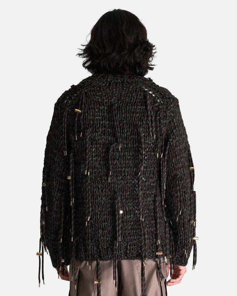 Sacai o1s1v1r1oon0925 Shoelace Knit Pullover in Multicolor Size US L / EU 52-54 / 3 - 3 Thumbnail