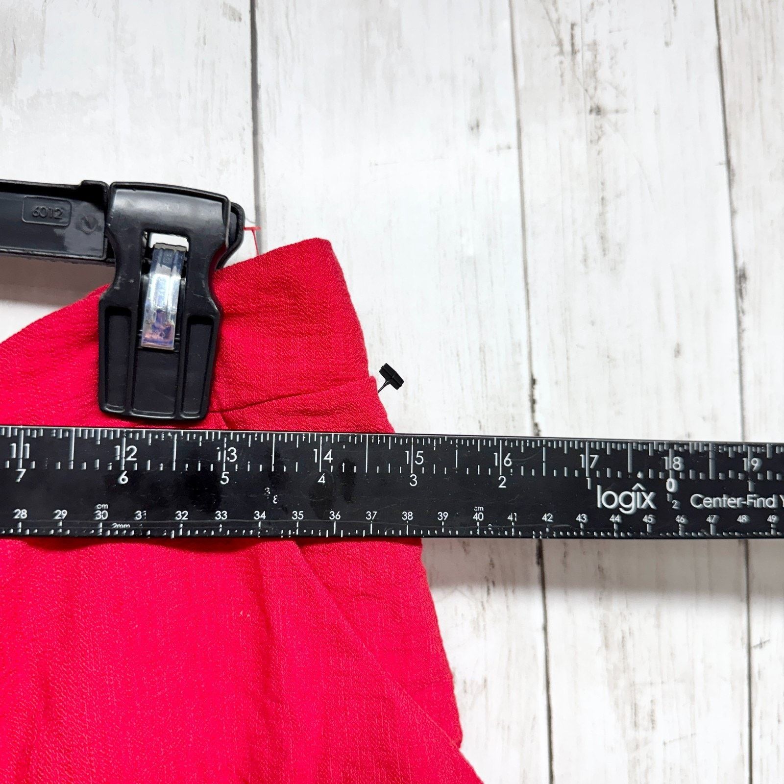 Other City Studio Pants Size 11 Red Crop Wide Leg Zip Back Flared Size 32" / US 10 / IT 46 - 3 Thumbnail