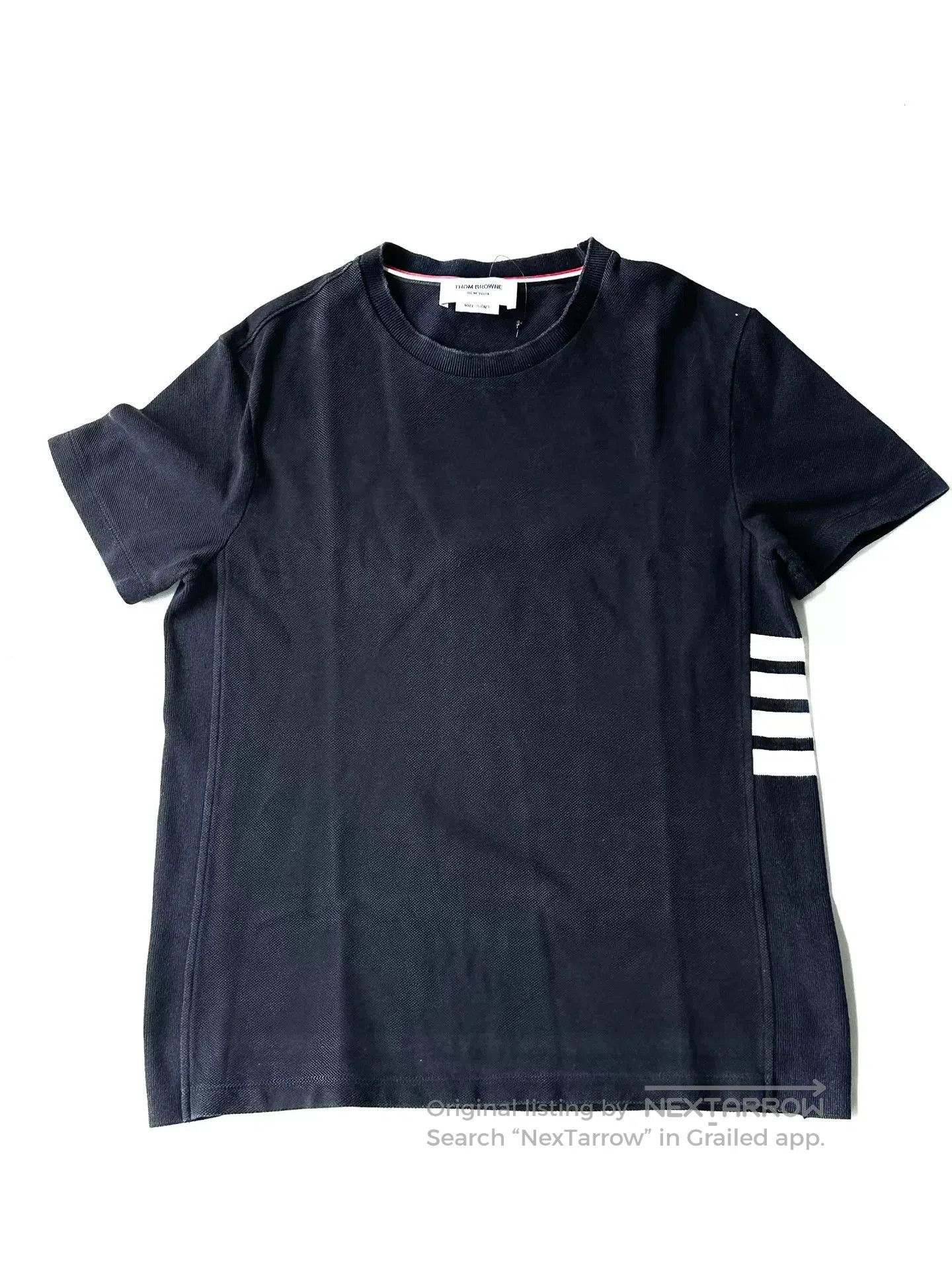 Thom Browne Thom Browne Black Four-Stripe Knit Tee. Size US S / EU 44-46 / 1 - 1 Thumbnail
