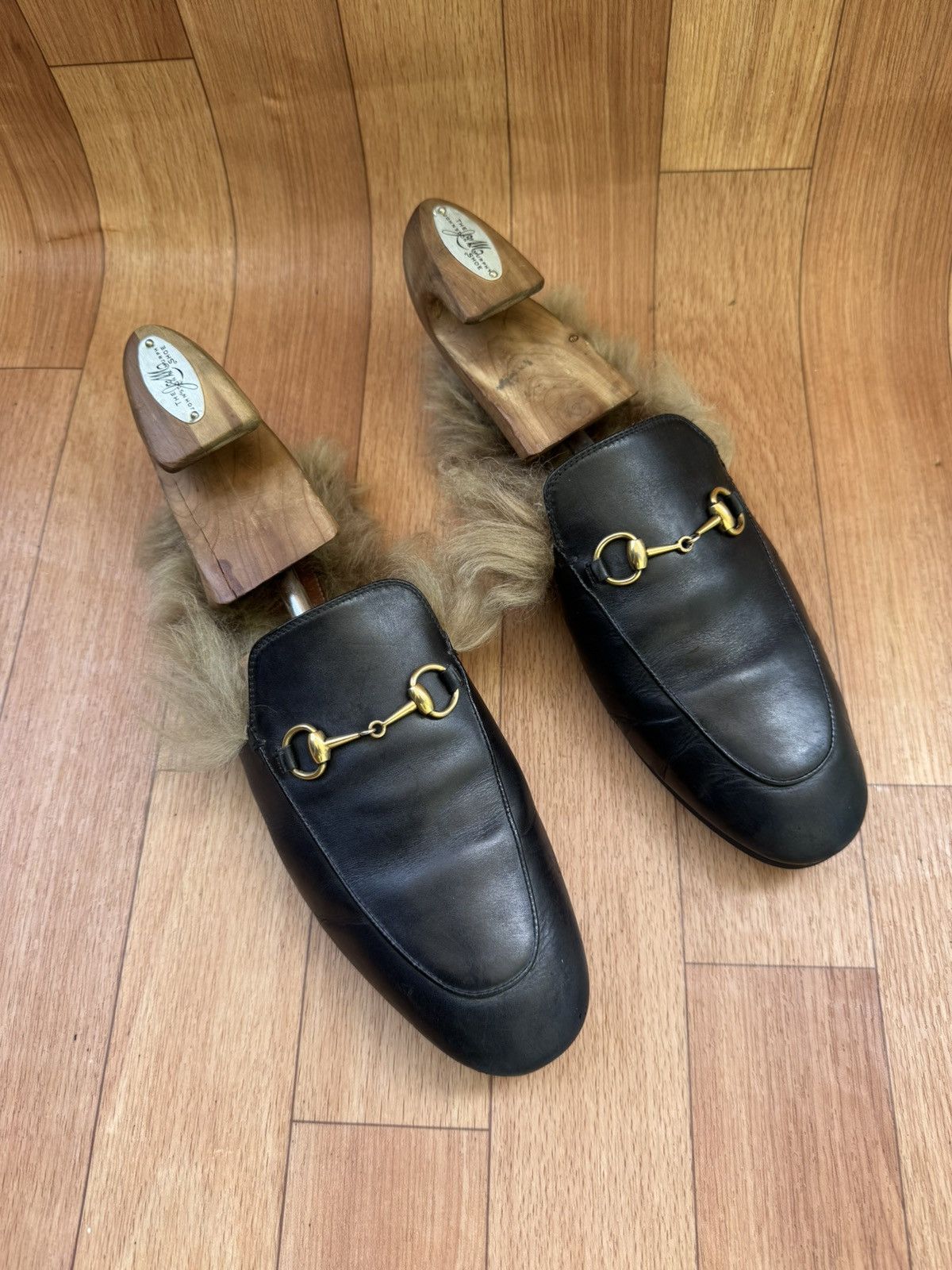 Gucci Gucci Princetown Fur mules Size US 7 / EU 40 - 1 Thumbnail