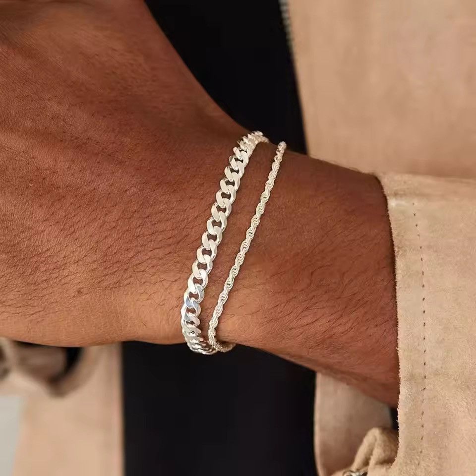 Japanese Brand 2 Pieces / Set Chain Bracelet Size ONE SIZE - 1 Thumbnail