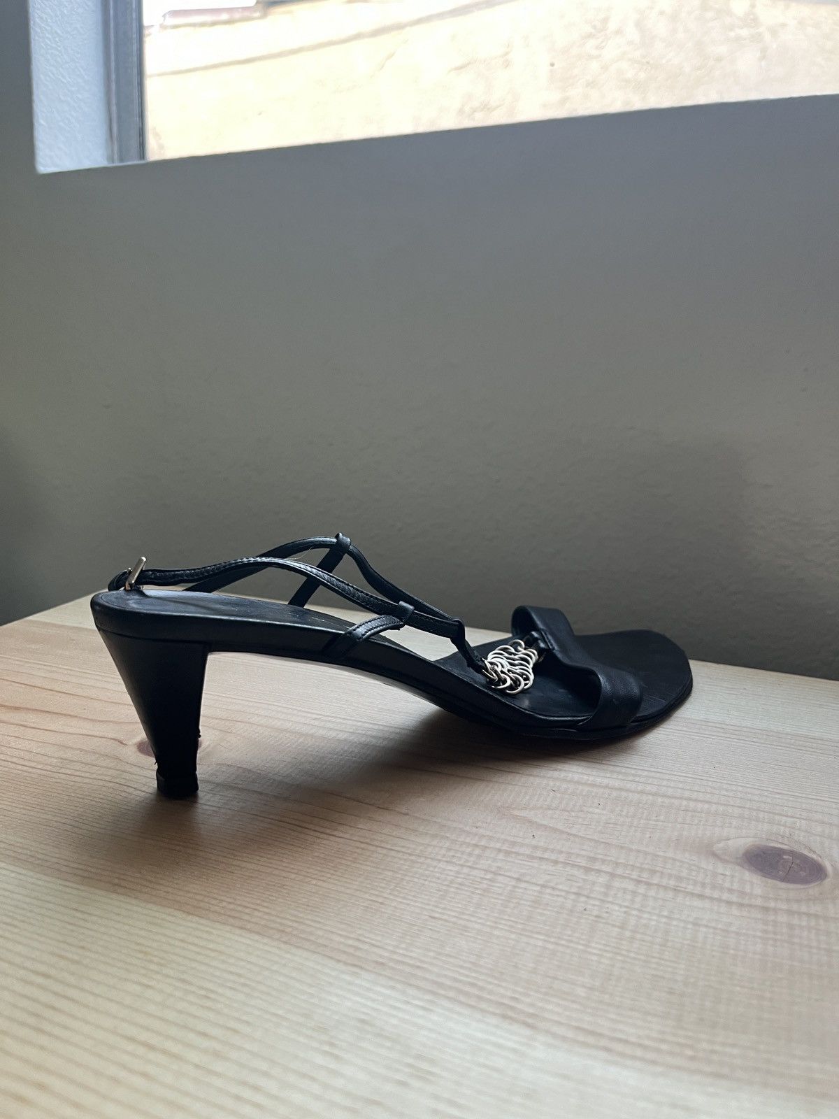 Prada × Vintage Vintage Prada leather heeled sandals Size US 6.5 / IT 36.5 - 7 Thumbnail