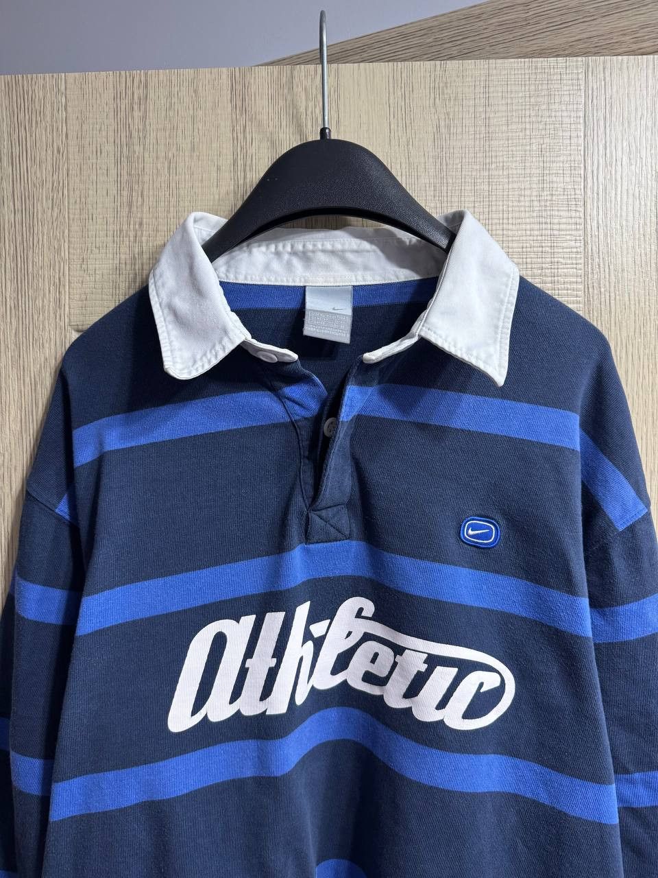 Nike Vintage Nike Athletic Drill Rugby Shirt Long Sleeve Size US XL / EU 56 / 4 - 4 Thumbnail