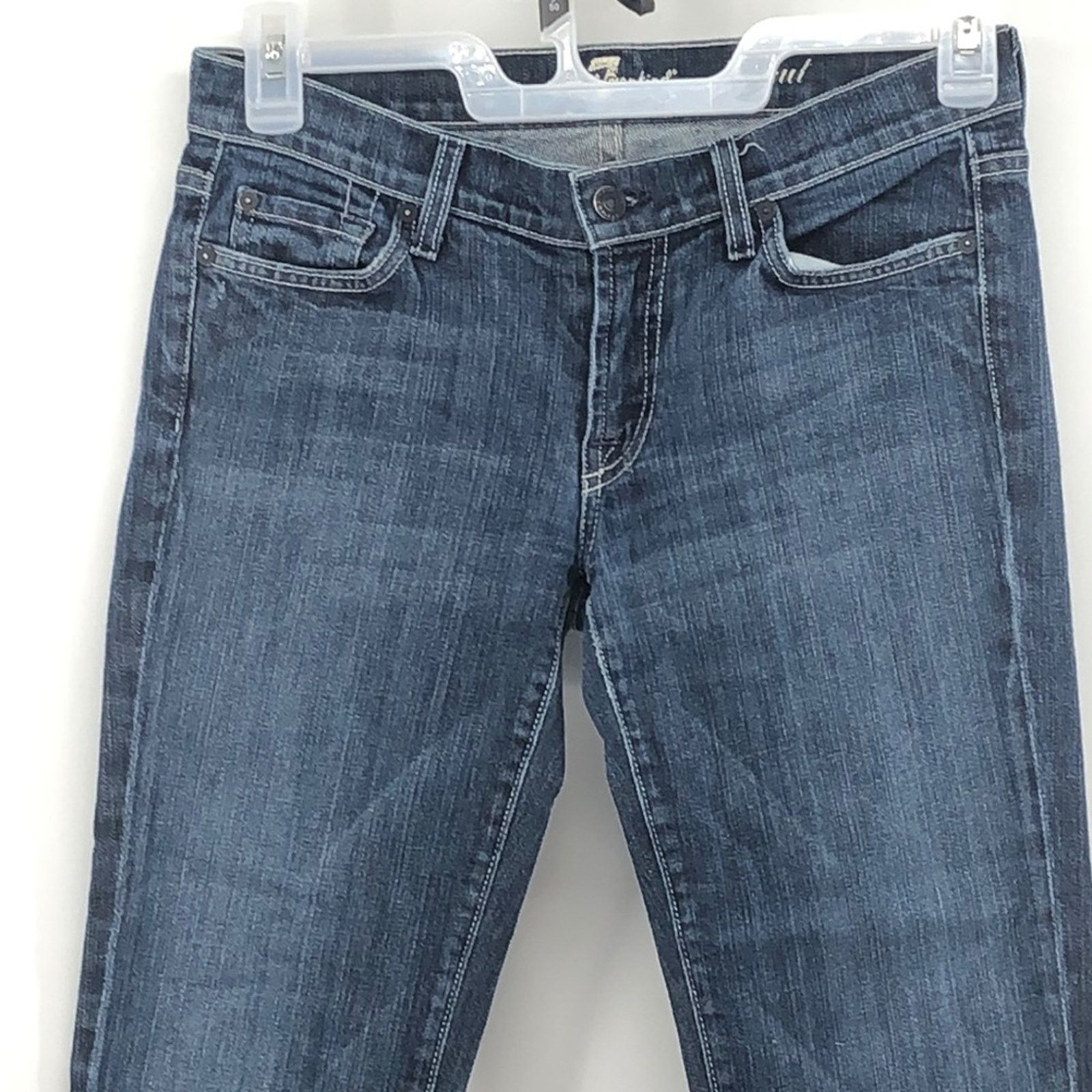 7 For All Mankind 7 for all mankind boot cut jean dark wash Y2K Low rise 29 Size 29" - 2 Thumbnail