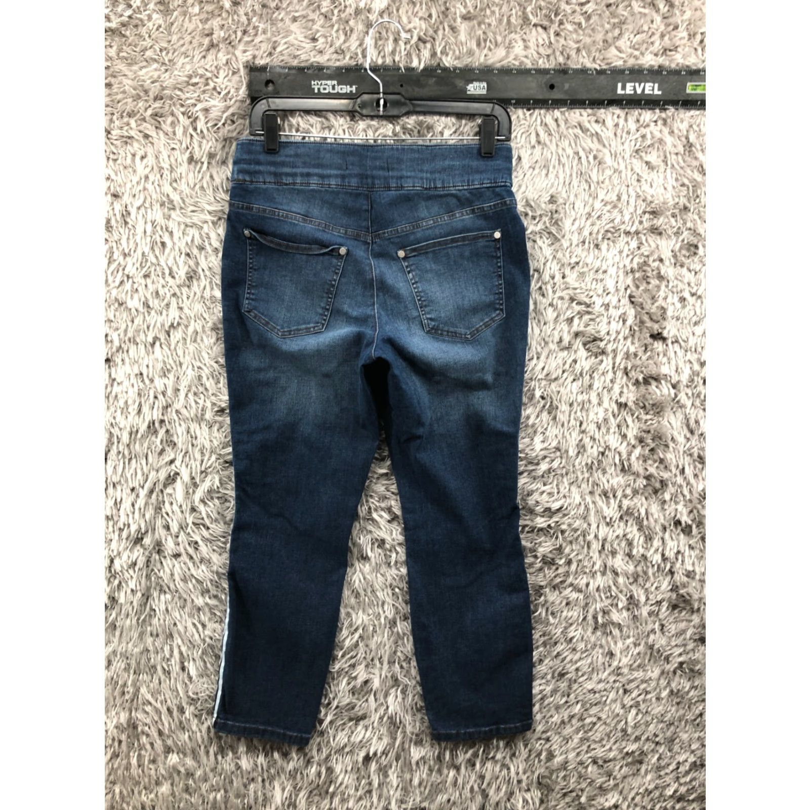 Vera Wang Vera Wang Jegging Capri Size 8 Womens Mid Rise Dark Wash Blue Denim Size 30" / US 8 / IT 44 - 5 Thumbnail