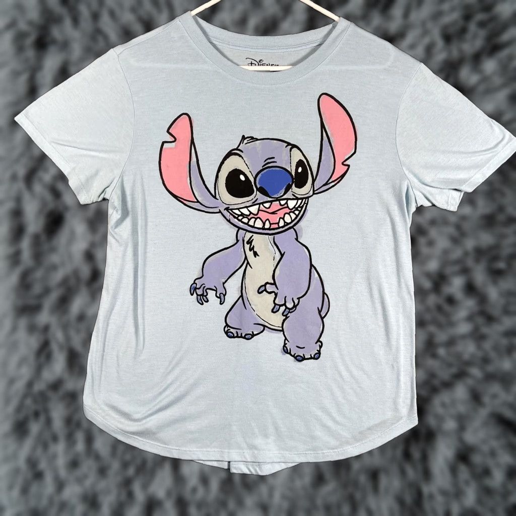 Disney Disney Stitch Shirt Womens 3XL Blue Graphic Tee Lilo & Stitch Cartoon Top Size XXL / US 16-18 / IT 52-54 - 1 Thumbnail
