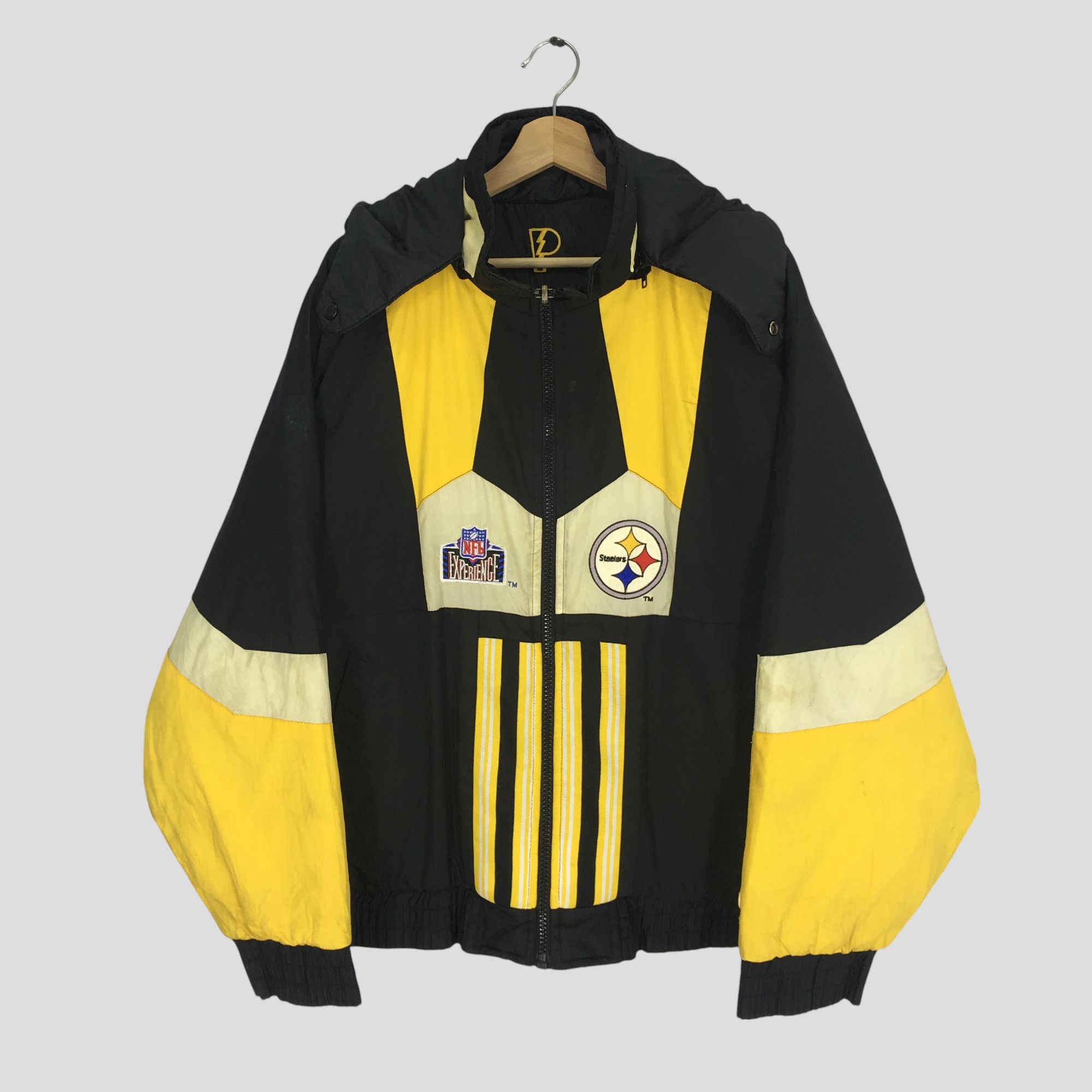 NFL Vintage 90's Pittsburgh Steelers Reversible Bomber Jacket Size US L / EU 52-54 / 3 - 1 Thumbnail