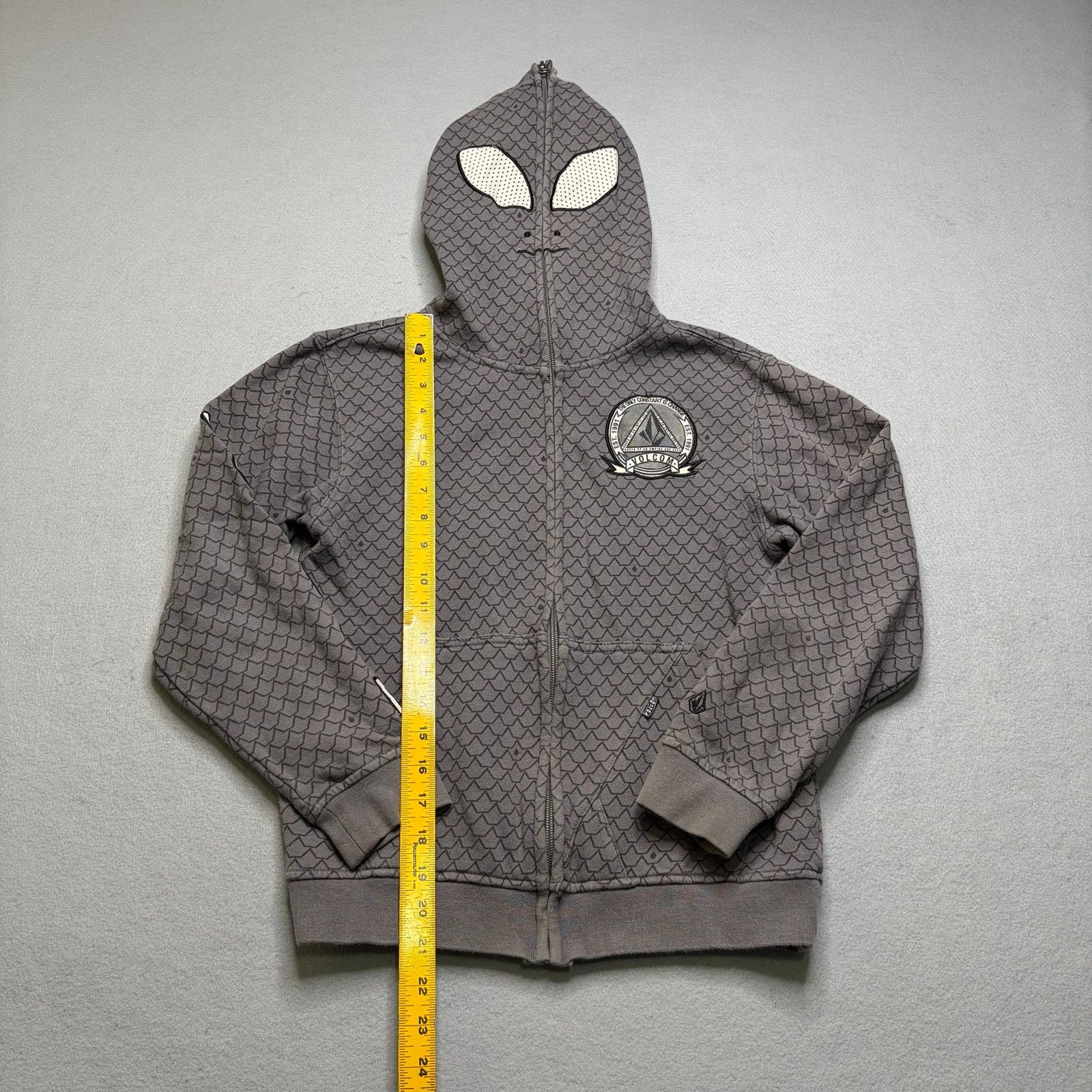 Volcom Volcom Stone Face Full Zip Hoodie Mask Gray Y2K Men’s XS Size US XS / EU 42 / 0 - 5 Thumbnail