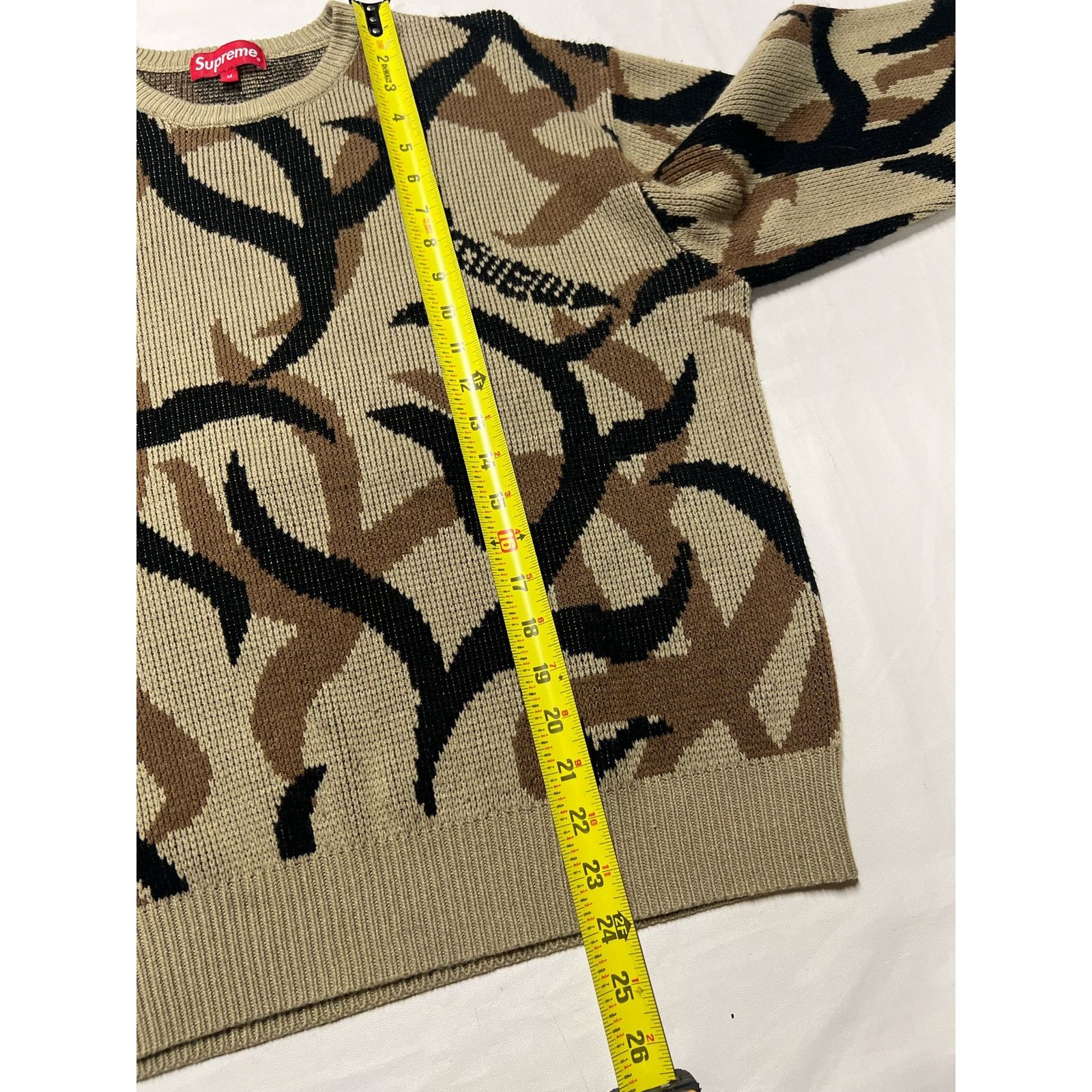 Supreme FW19 Tribal Camo Knit Sweater