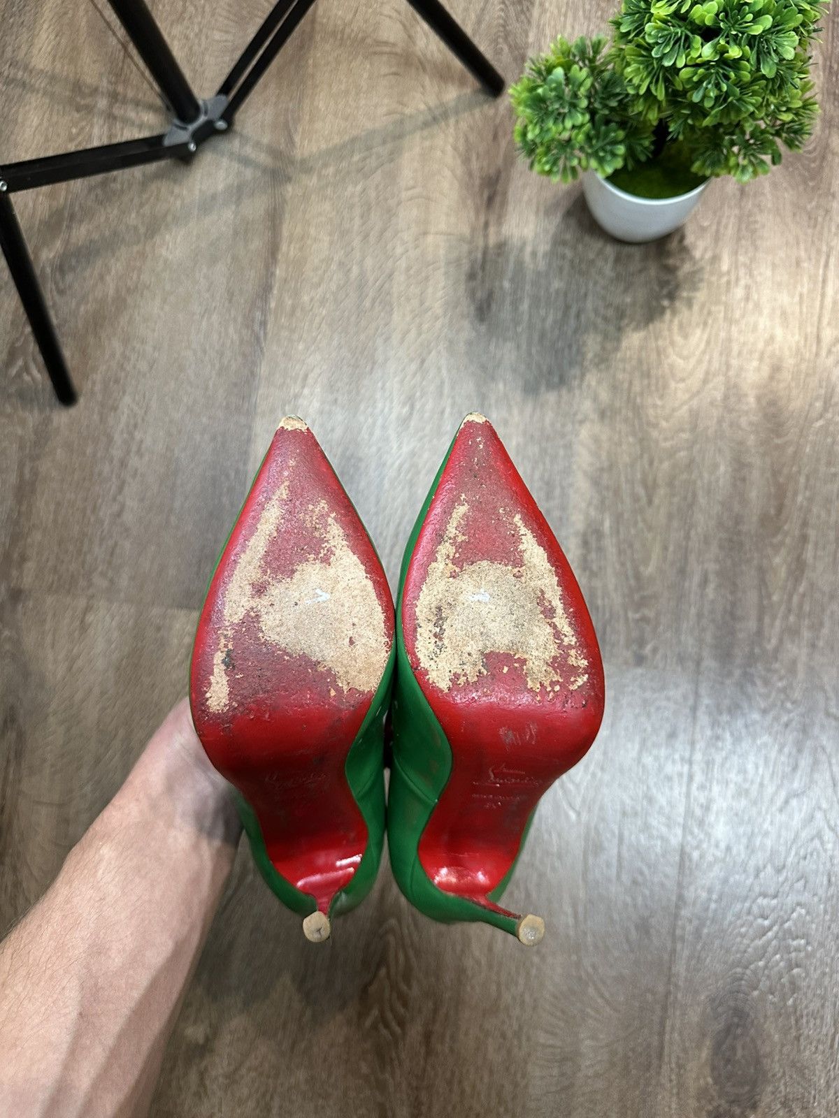 Christian Louboutin Christian Louboutin Green Patent Leather Kate Pumps Size US 6 / IT 36 - 8 Thumbnail
