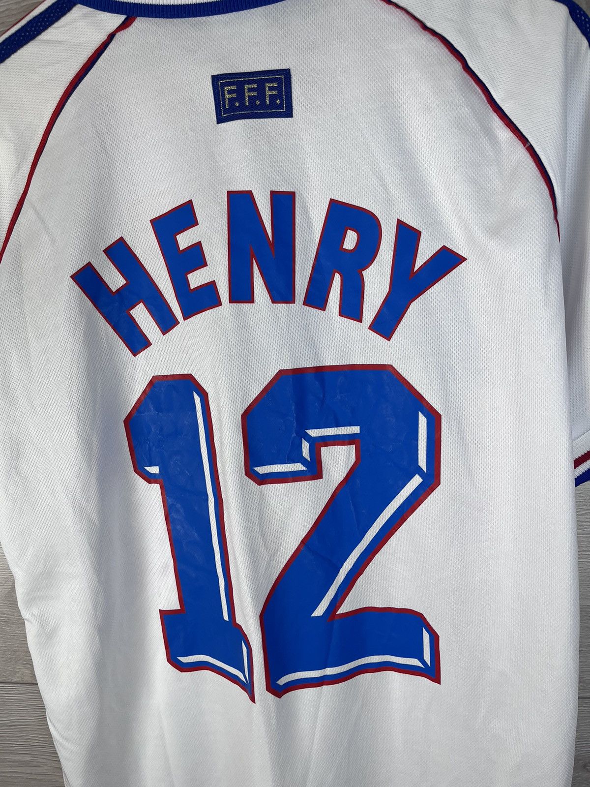 Vintage Vintage men’s soccer jersey Adidas France 🇫🇷 #12 Hanry Size US L / EU 52-54 / 3 - 12 Thumbnail