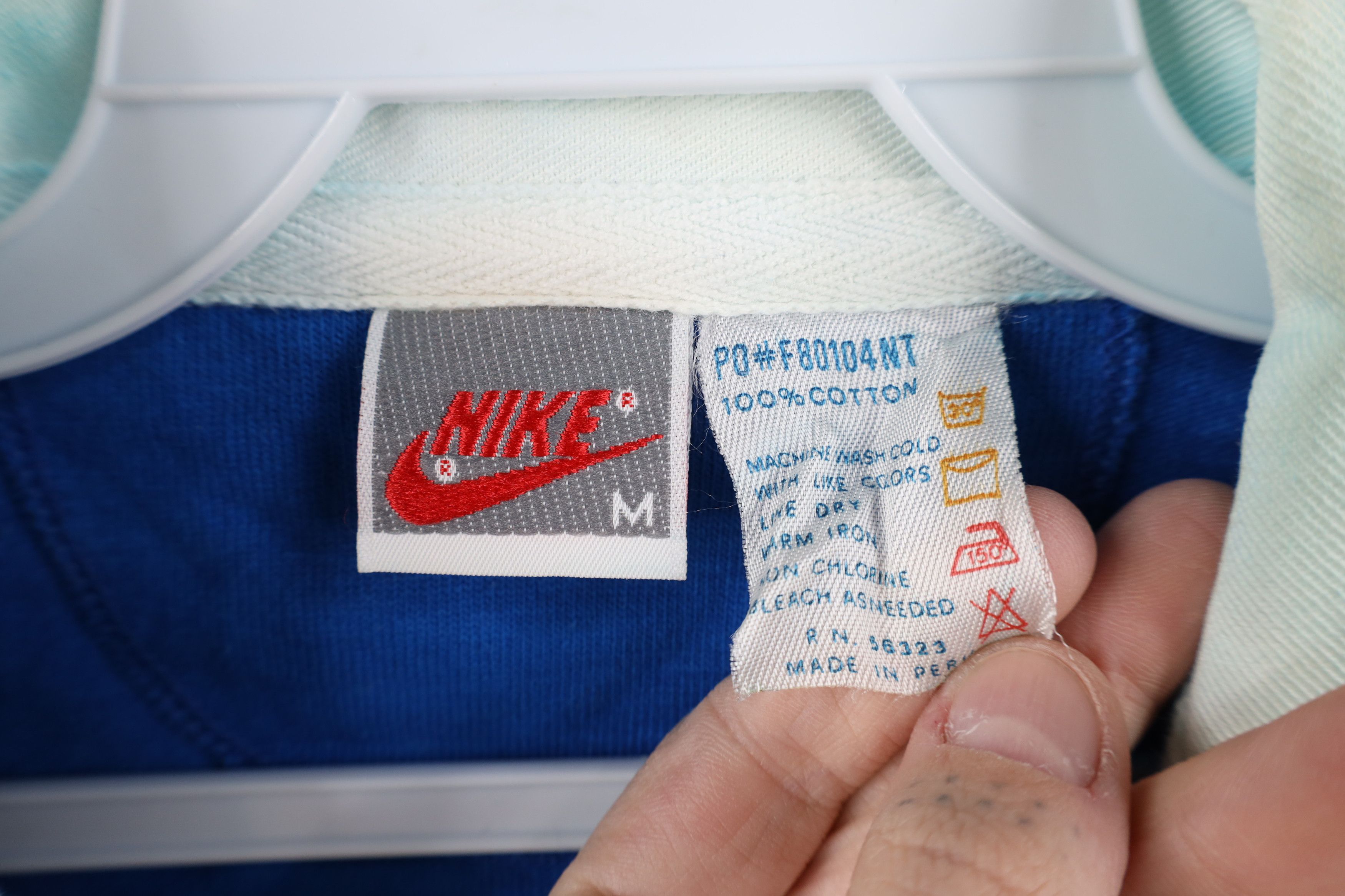 Nike Vintage 80s 90s Nike Sailing Rugby Polo Shirt Blue Cotton Size US M / EU 48-50 / 2 - 8 Thumbnail
