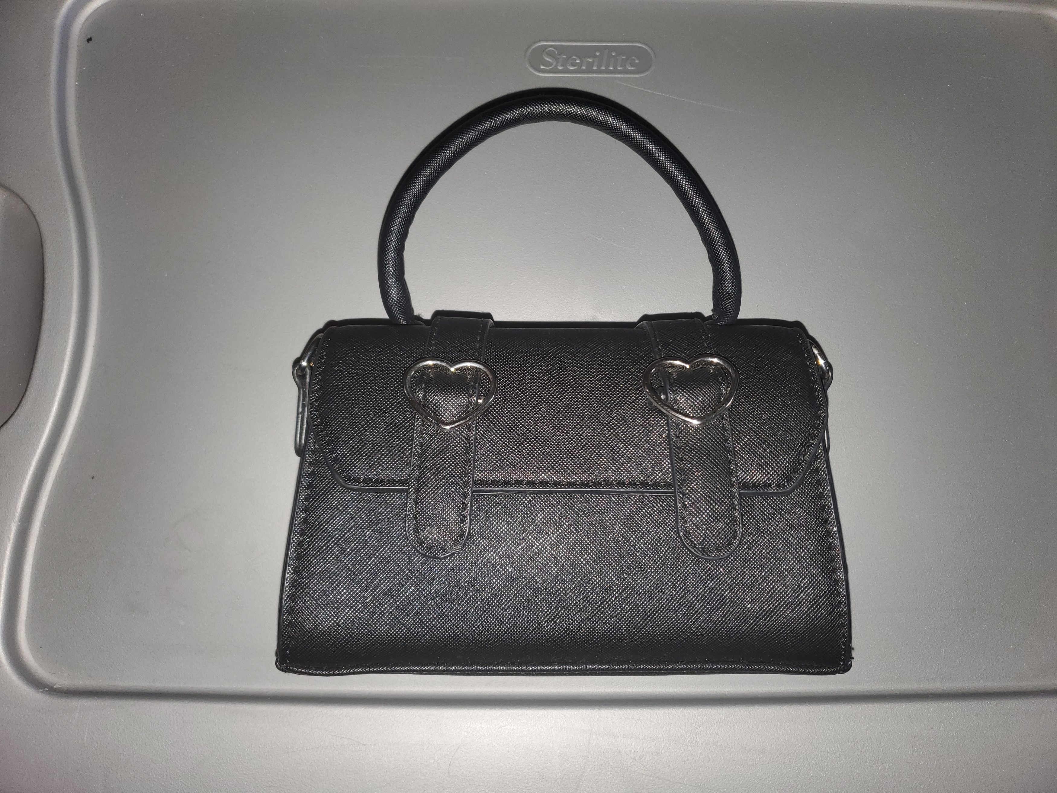 Other *NWOT* Black Vegan Leather Mini Handbag/Crossbody Purse Size ONE SIZE - 6 Thumbnail