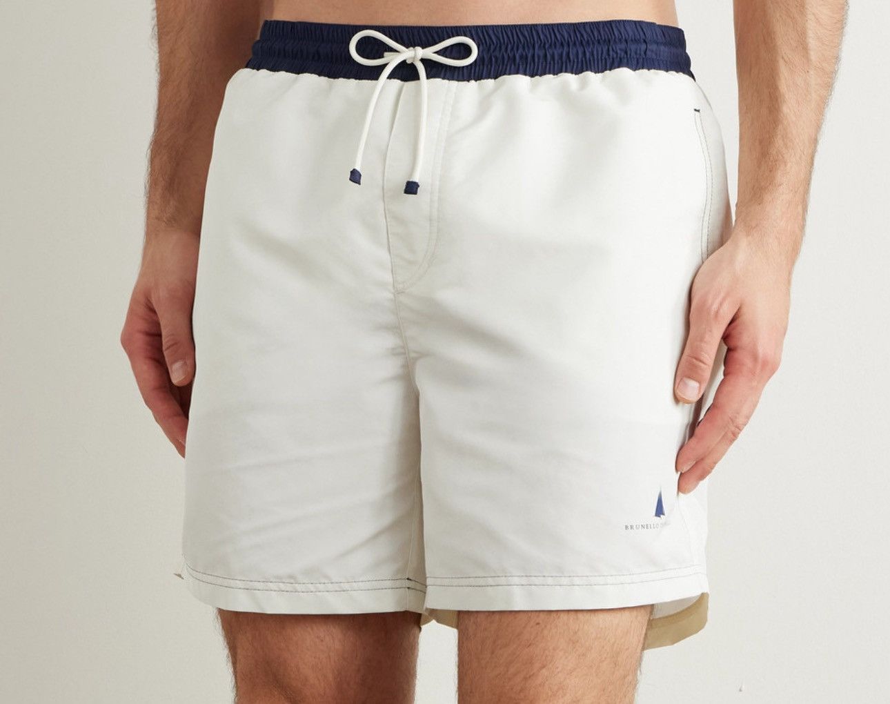 Brunello Cucinelli LOGO PRINT SWIM SHORTS Size US 34 / EU 50 - 4 Thumbnail