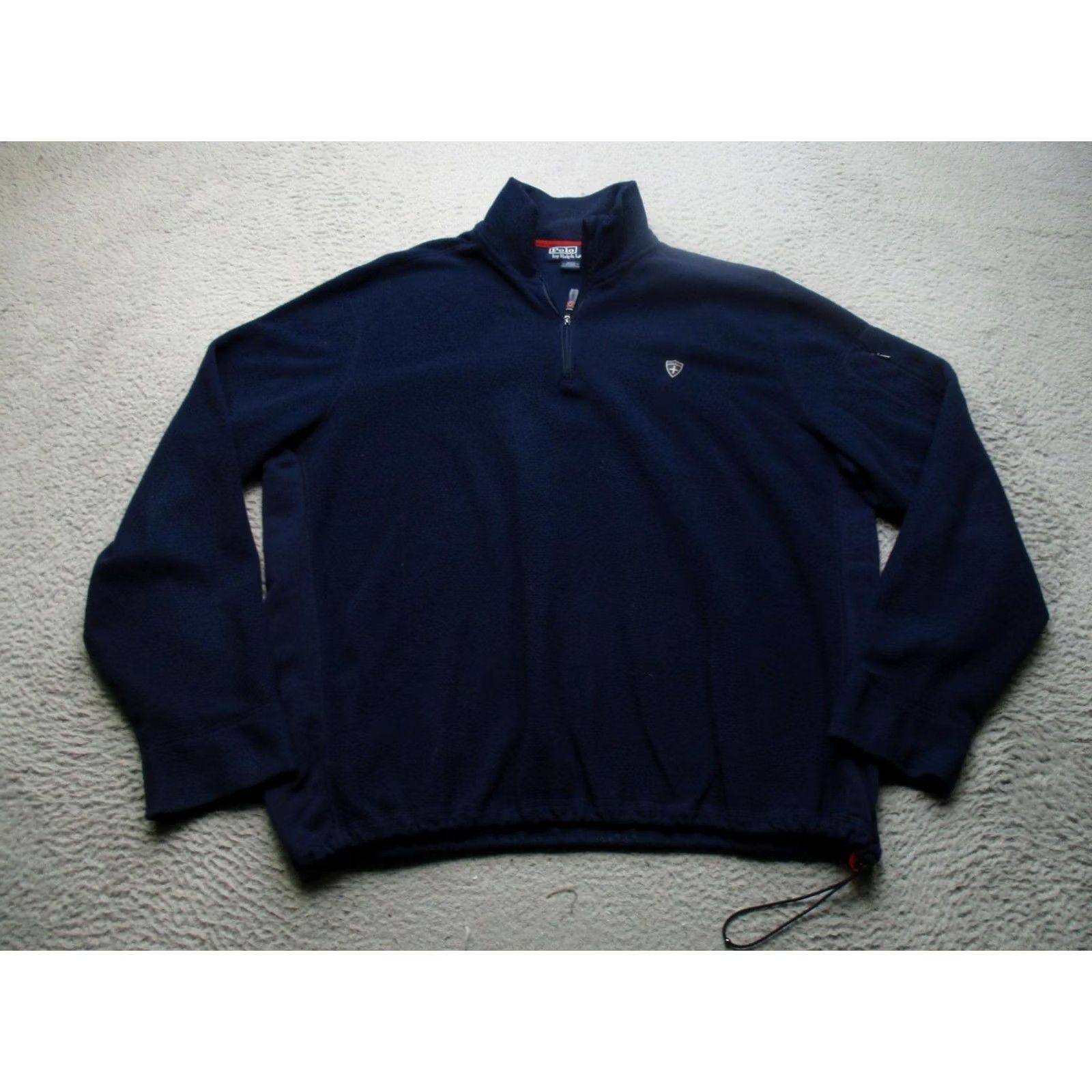 Polo Ralph Lauren Polo by Ralph Lauren Sweater Mens XL Blue Fleece 1/4 Zip Pullover Shield Logo Ski Size US XL / EU 56 / 4 - 2 Thumbnail
