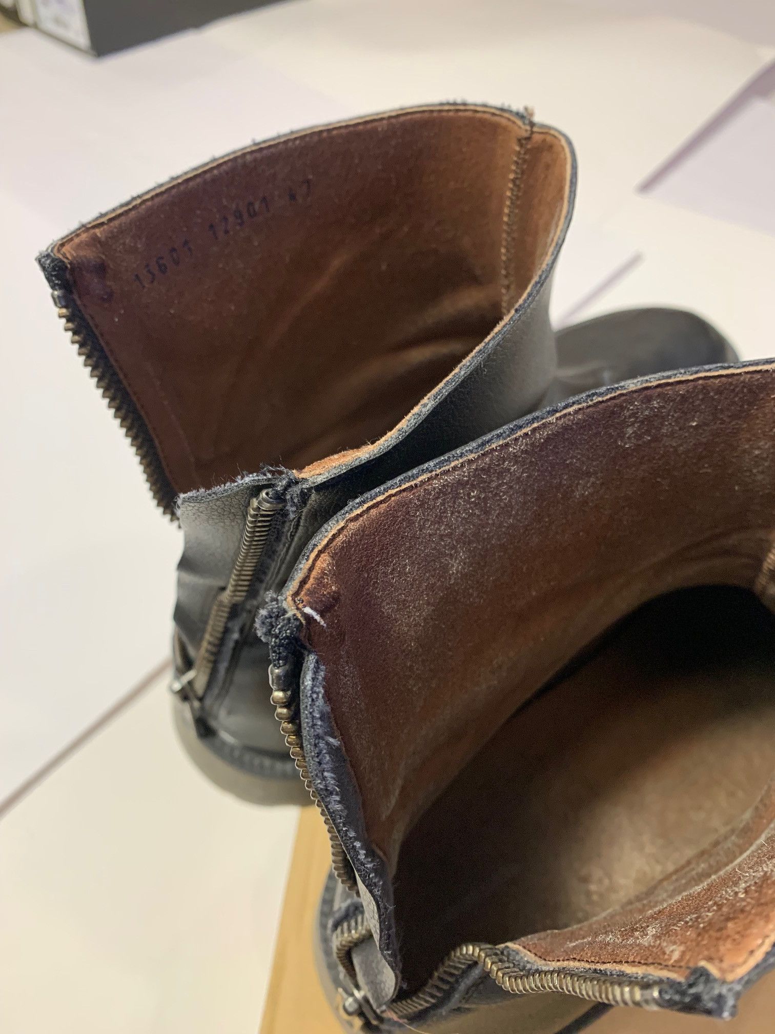 Ground Cover Back Zip Boots Cactus Leather Vegan Artisanal Size US 14 / EU 47 - 5 Thumbnail