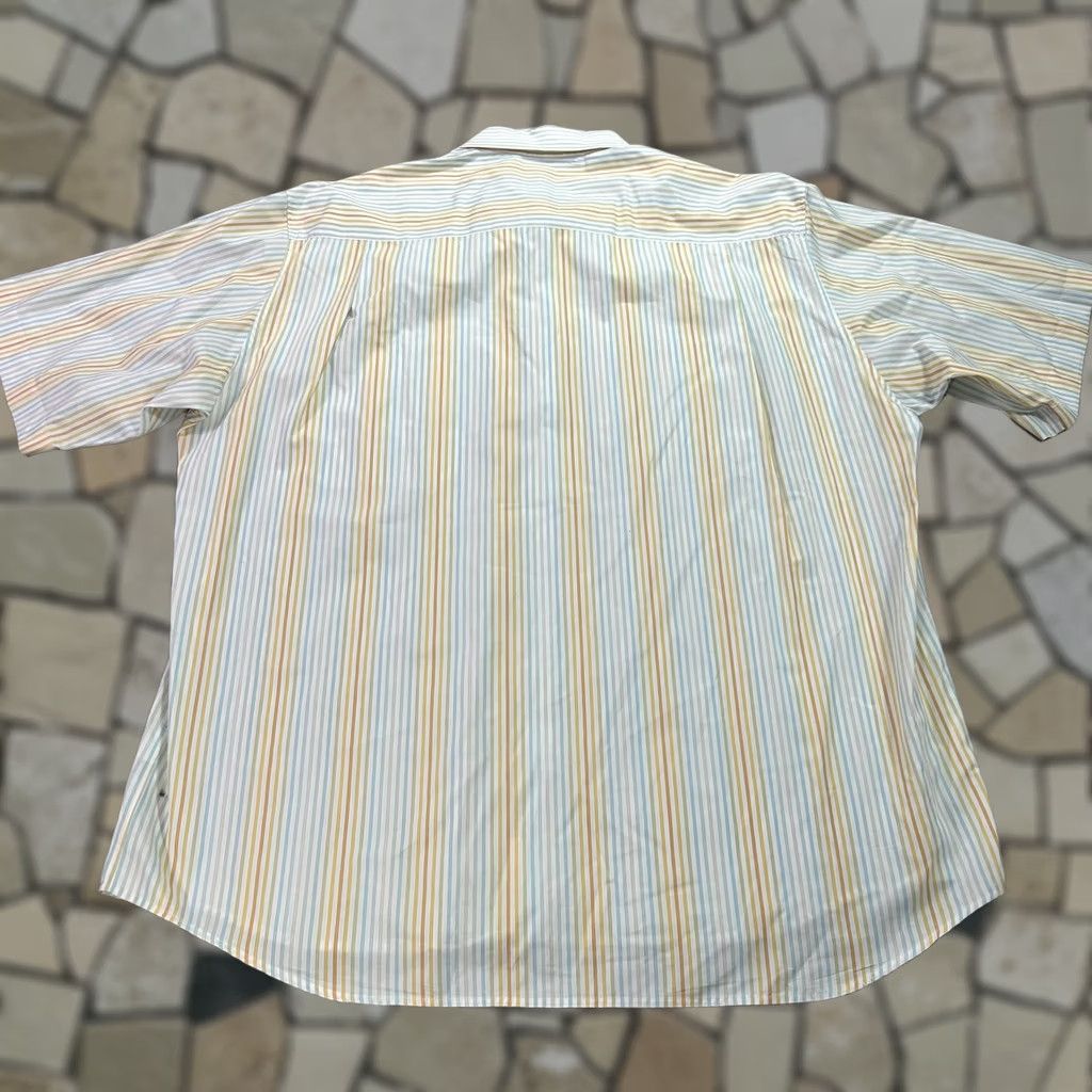 Vintage VINTAGE Davinci Sport Shirt Mens 2XL White Pastel Stripe Button Up Italy Size US XXL / EU 58 / 5 - 1 Thumbnail