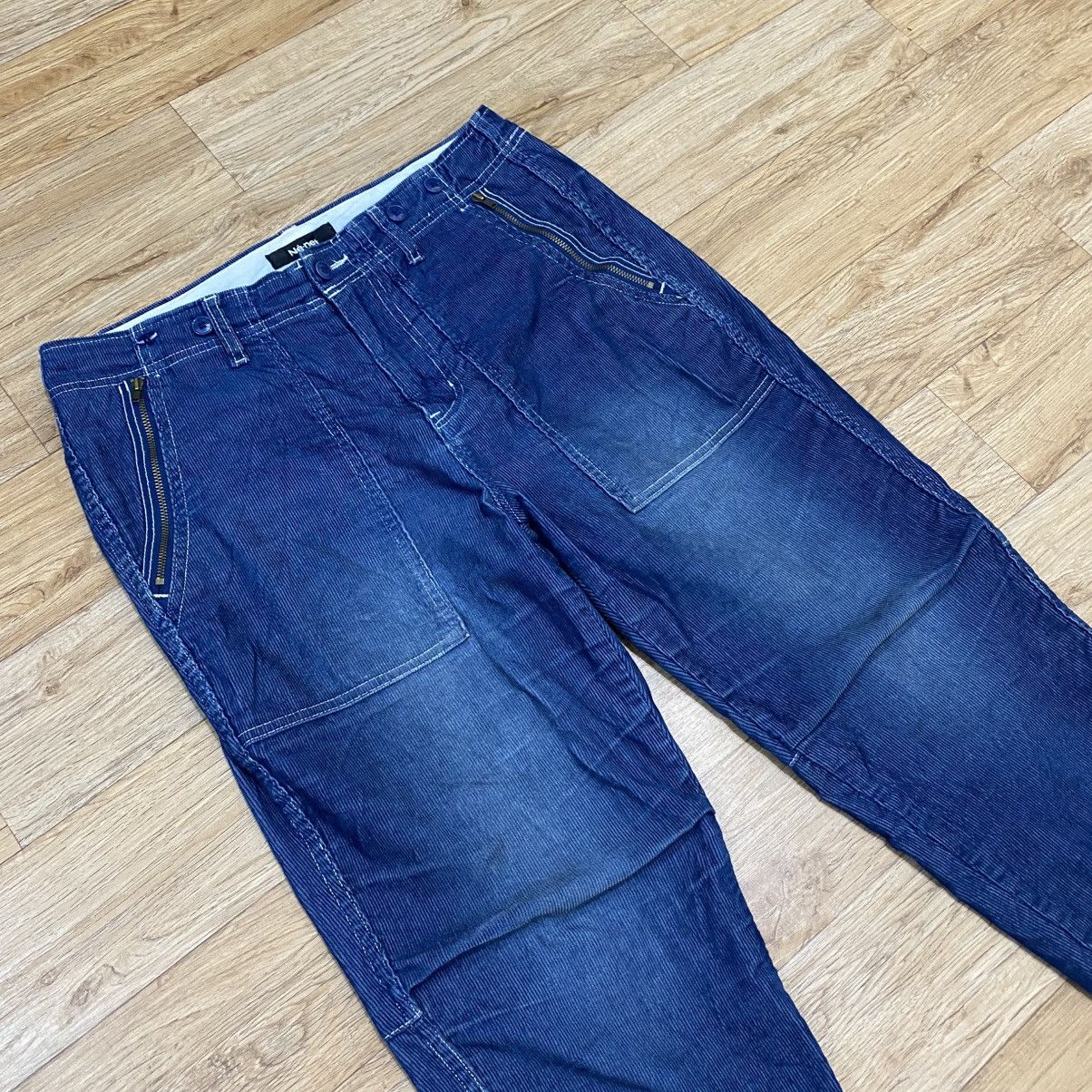 Ne-Net 90s Ne-Net By Issey Miyake Fatigue Blue Corduroy Pants Size US 30 / EU 46 - 2 Thumbnail