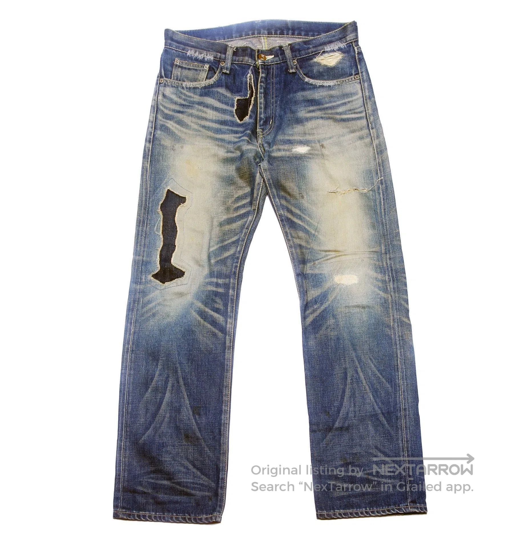 Neighborhood Blue Distressed Denim Jeans Size 28. Size US 28 / EU 44 - 1 Thumbnail