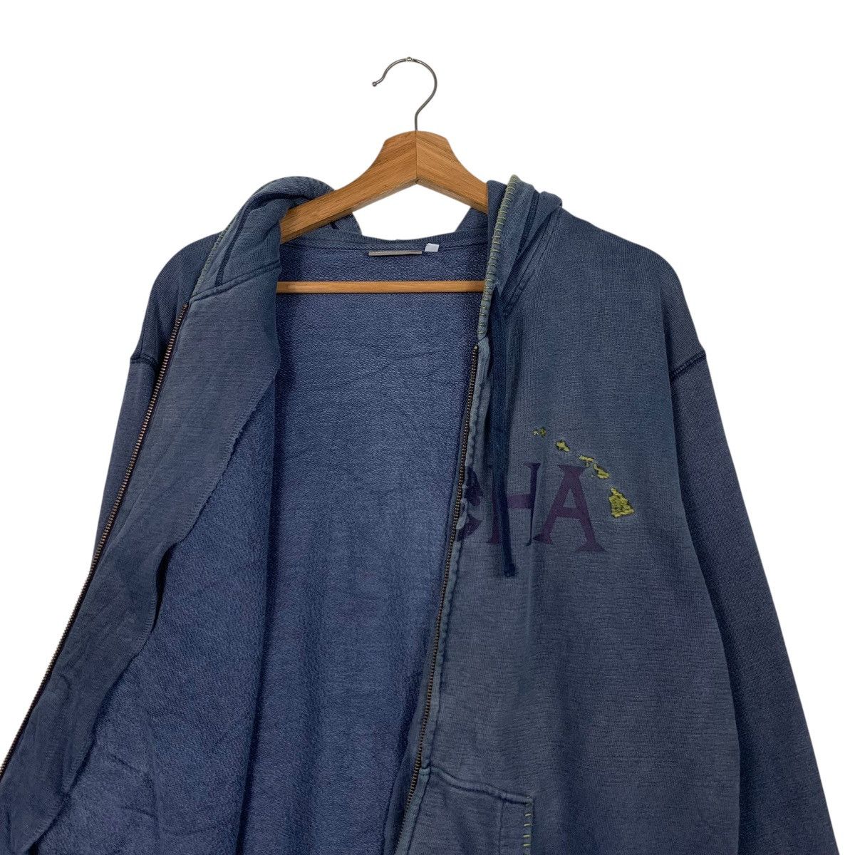 Vintage HONOLUA Surf ALOHA Big Logo Zipper Hoodies #3611-C165 Size US L / EU 52-54 / 3 - 9 Thumbnail