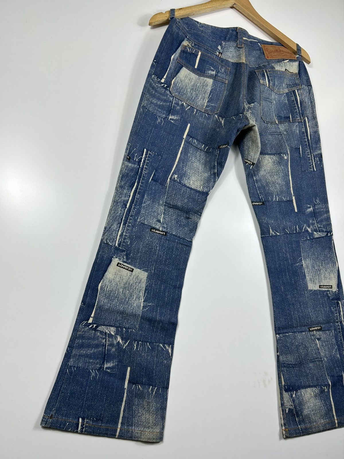 Super Lovers 🔥Vintage Y2K Super Lover Pacthwork Flared Denim Size 28" / US 6 / IT 42 - 15 Thumbnail