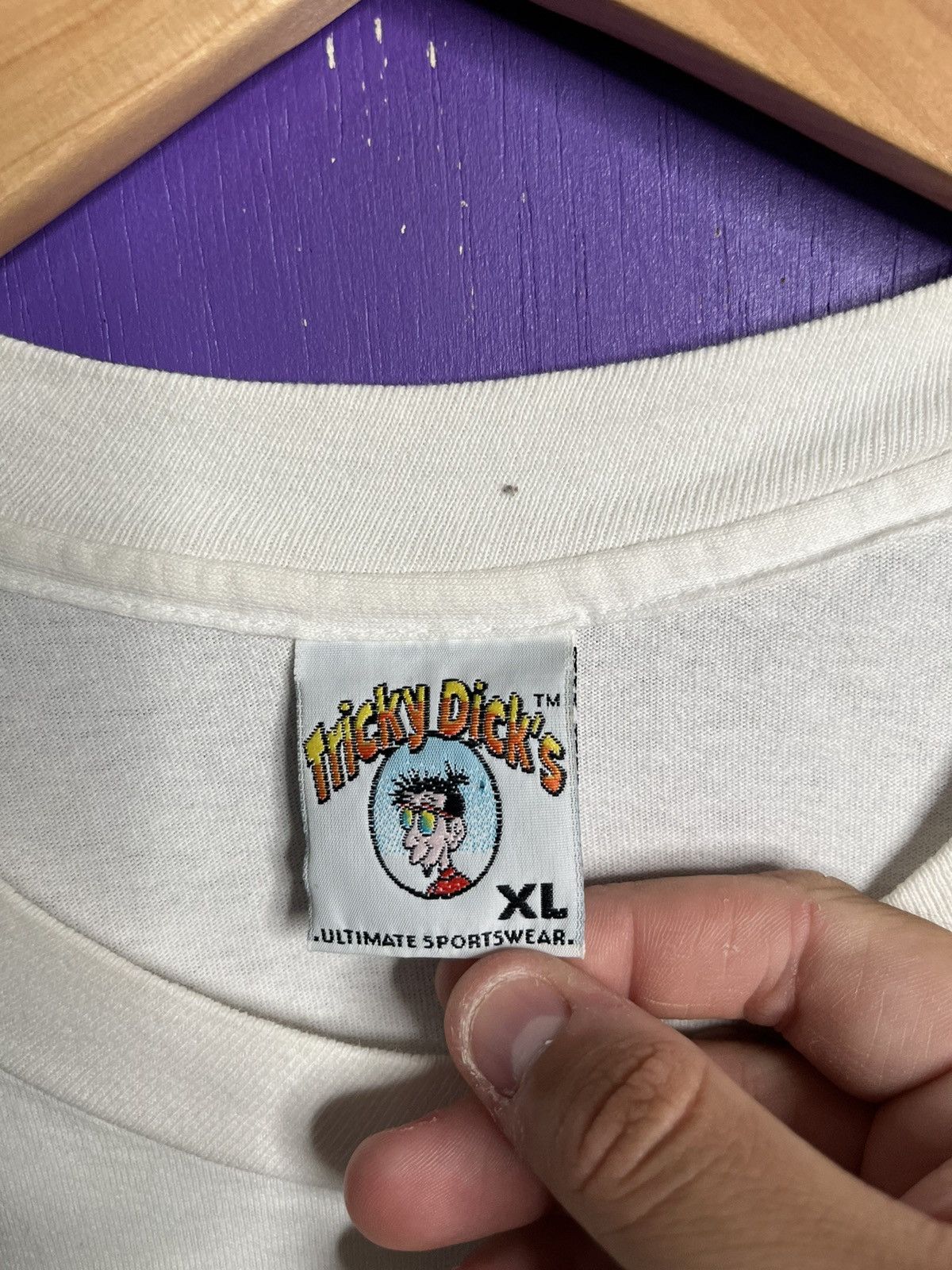 Vintage Vintage 90s Tricky dicks wash instructions t-shirt Size US XL / EU 56 / 4 - 4 Thumbnail