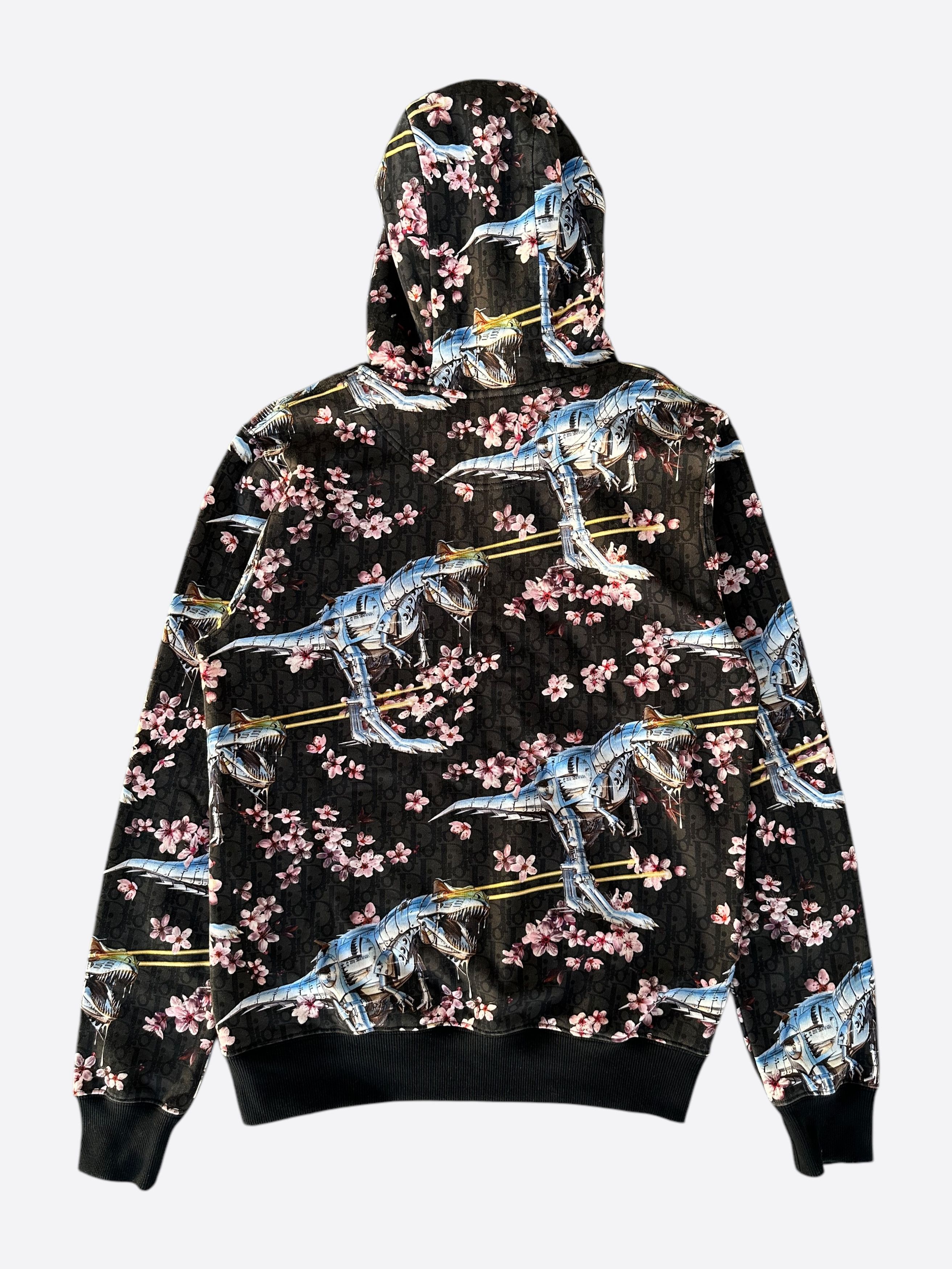 Club Sorayama × Dior Dior Sorayama Black Dinosaur Oblique Hoodie Size US S / EU 44-46 / 1 - 2 Thumbnail