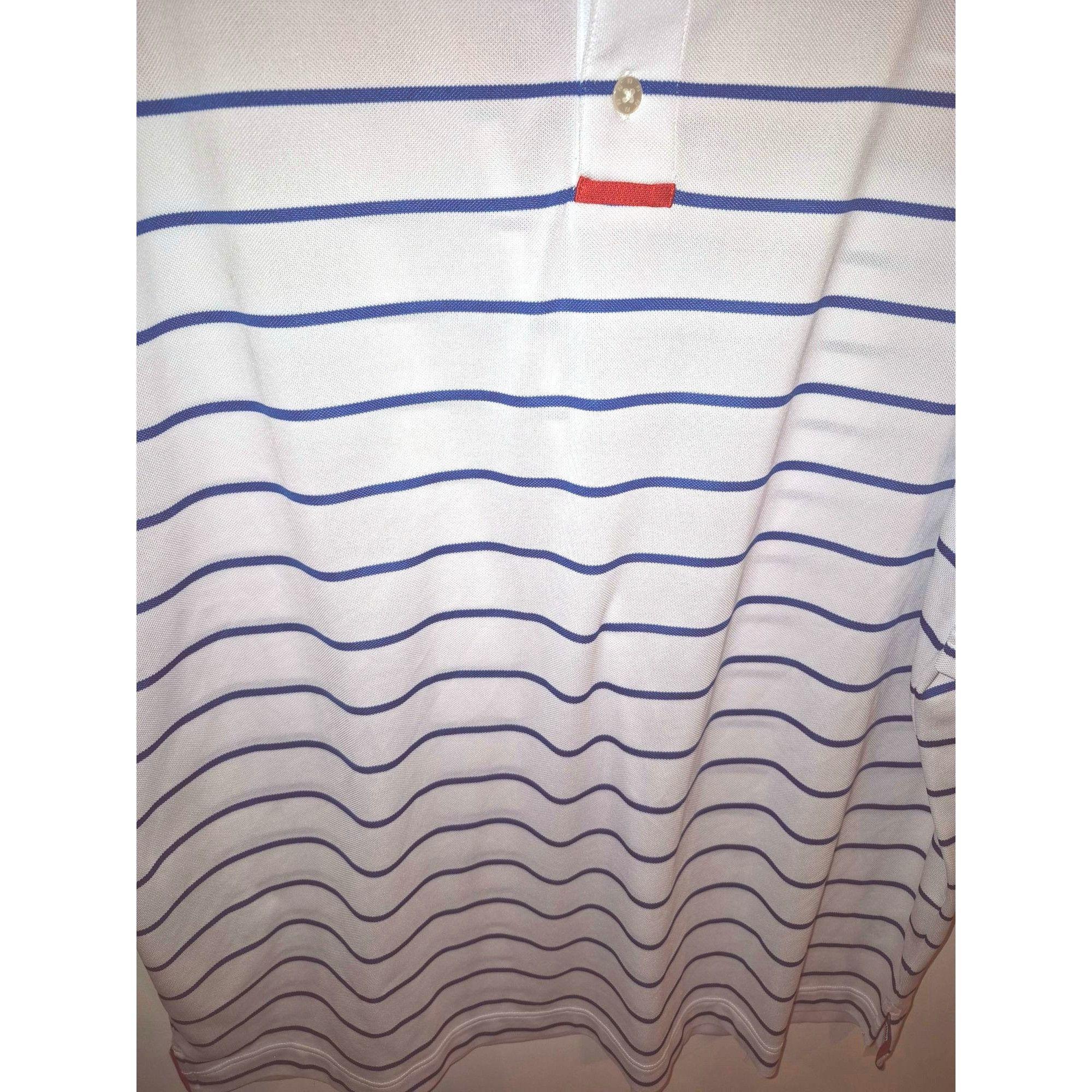 Footjoy Footjoy Mens White & Blue Striped Polo Shirt Size XL Size US XXL / EU 58 / 5 - 6 Thumbnail