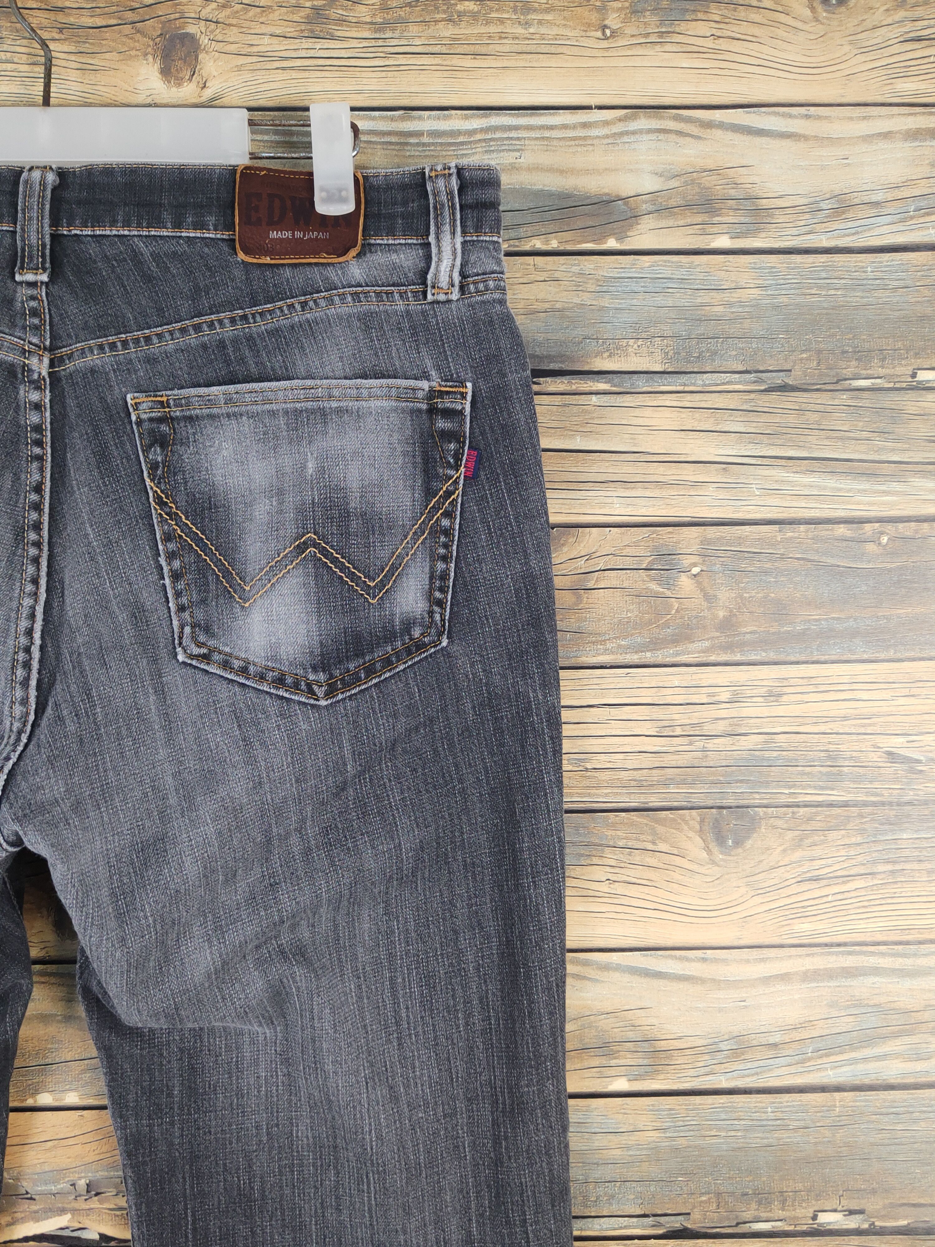 Edwin Edwin Black Distressed Ripped Jeans #W1322 Size US 35 - 12 Thumbnail