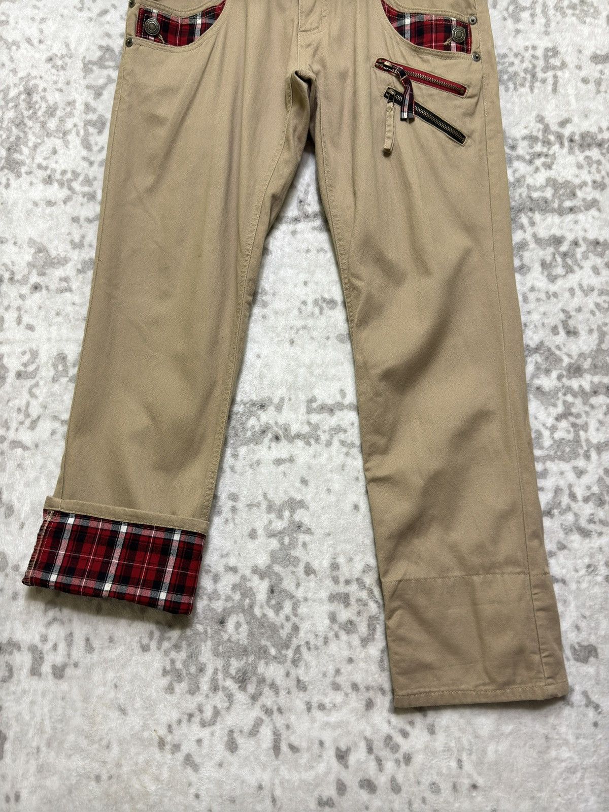 Japanese Brand Y2K Japanese Archive Punk Double Waist Zipper Detail Pants Size US 32 / EU 48 - 6 Thumbnail