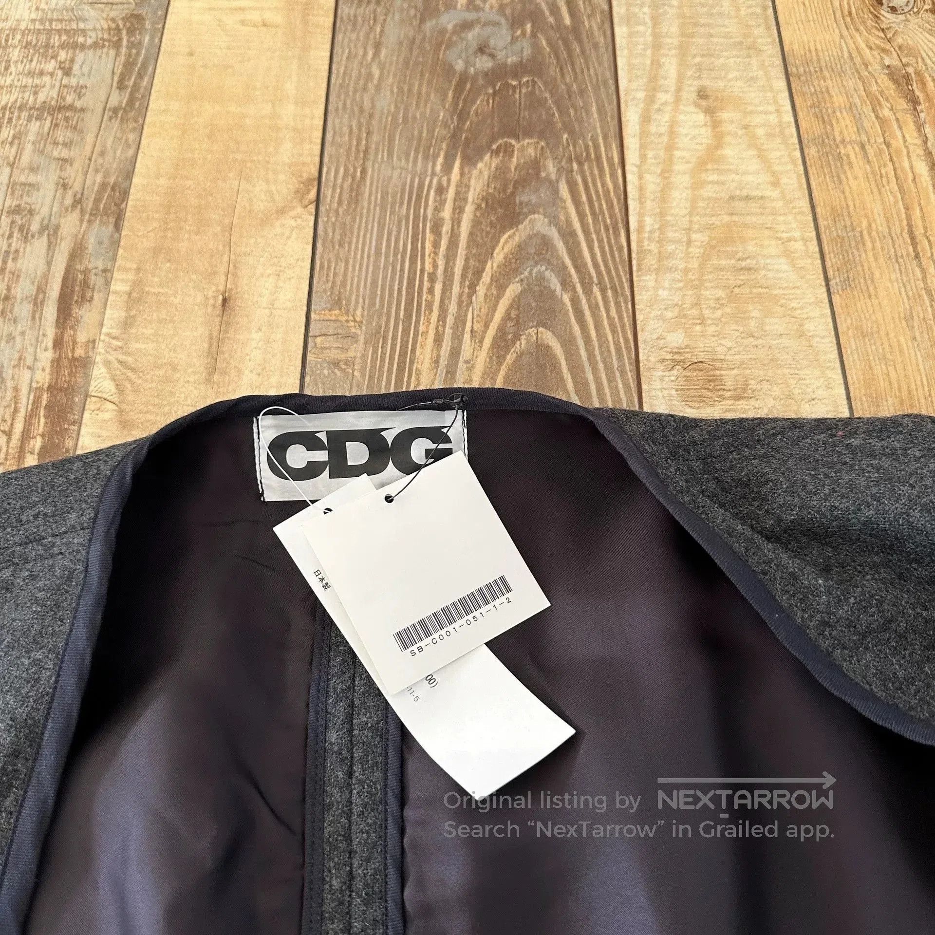 Comme des Garcons CDG Collarless Printed Tailcoat Trench. Size US M / EU 48-50 / 2 - 3 Thumbnail