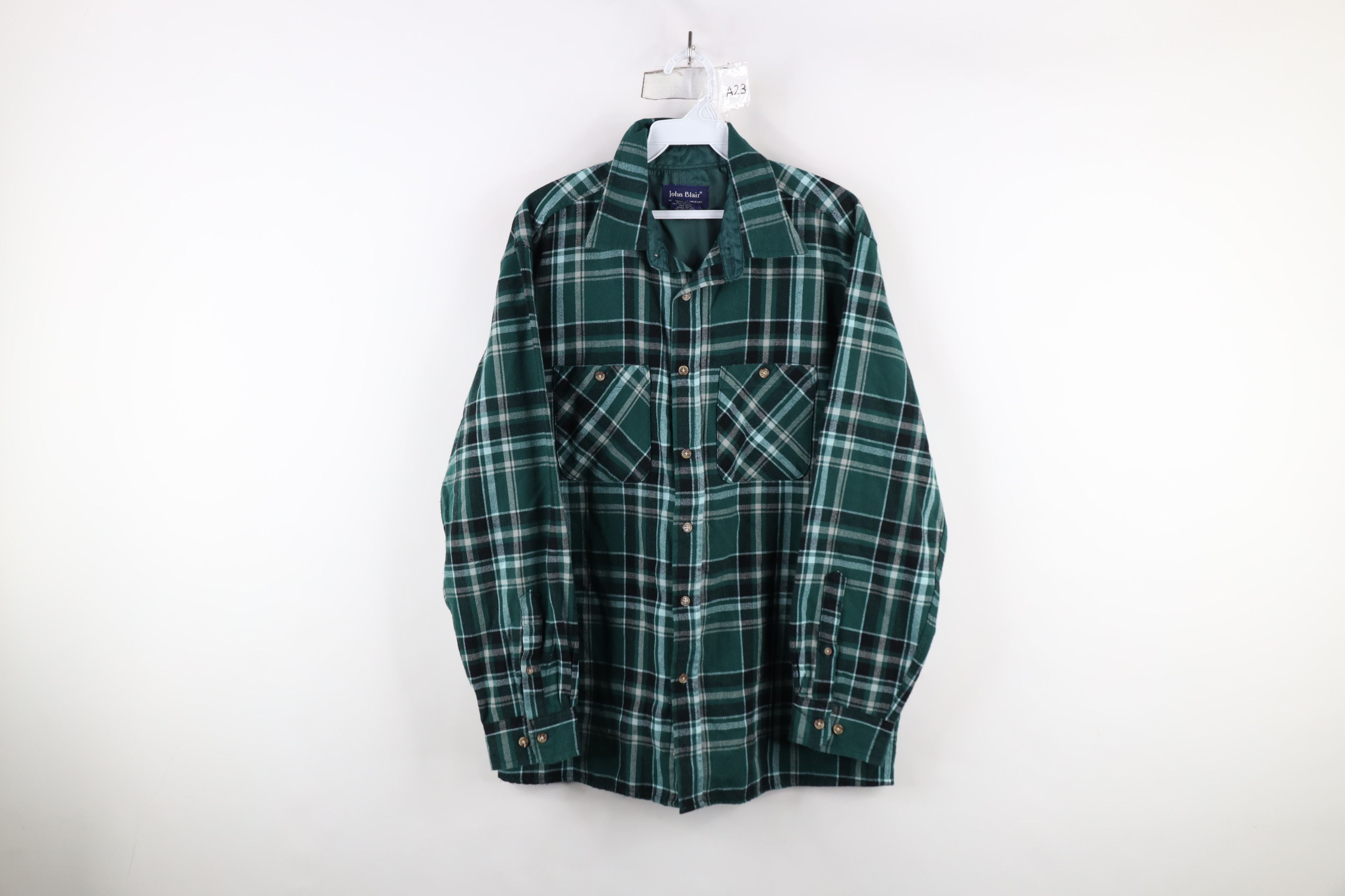 Vintage Vintage 90s Streetwear Double Pocket Collared Button Shirt Size US M / EU 48-50 / 2 - 1 Thumbnail